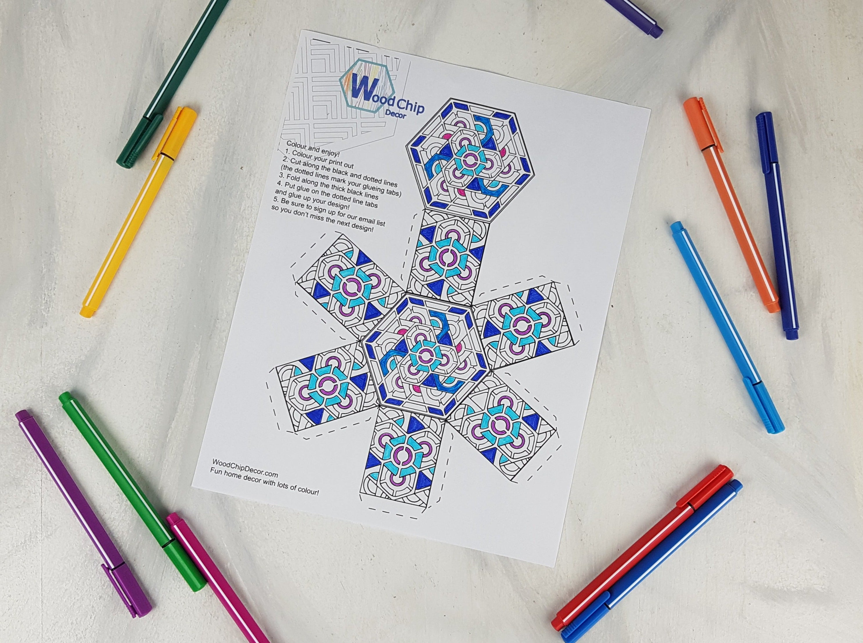 Geometric Hexagon Printable