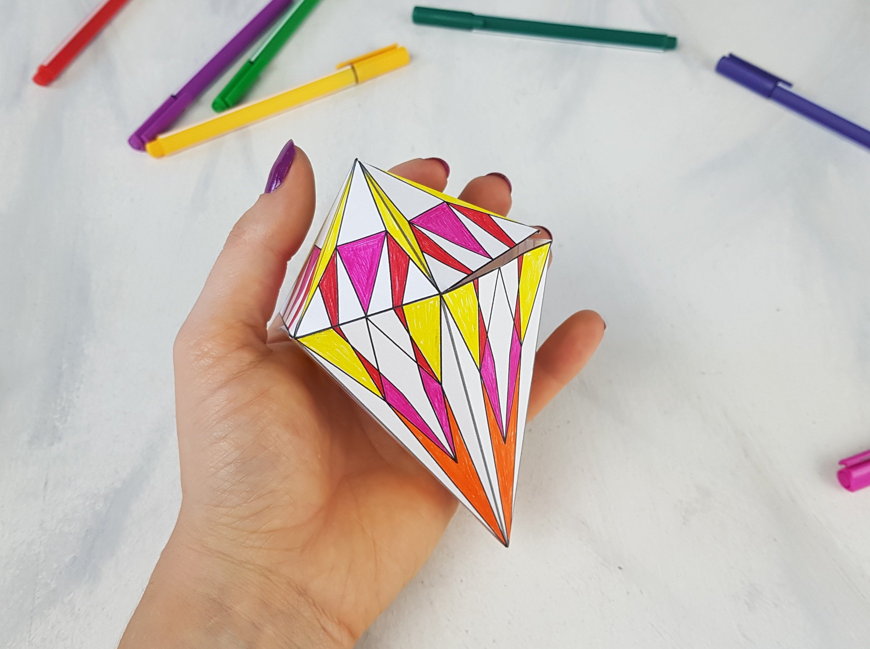 Geometric Diamond Printable