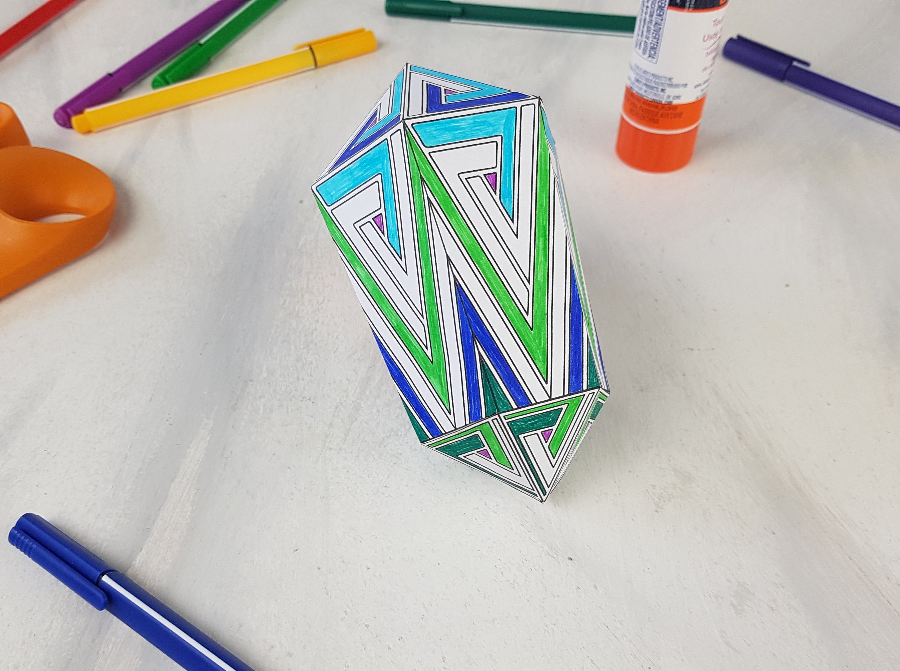 Geo Gem Pendant Printable