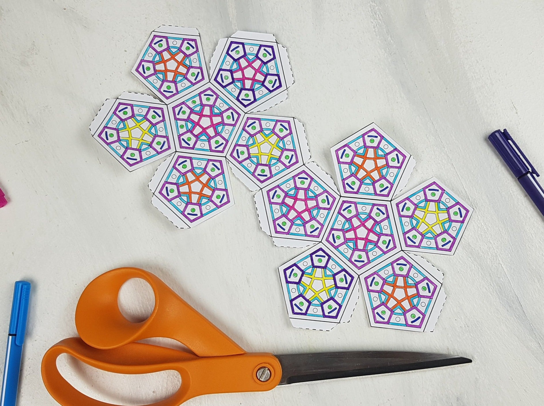 Hexagonal Stars Printable