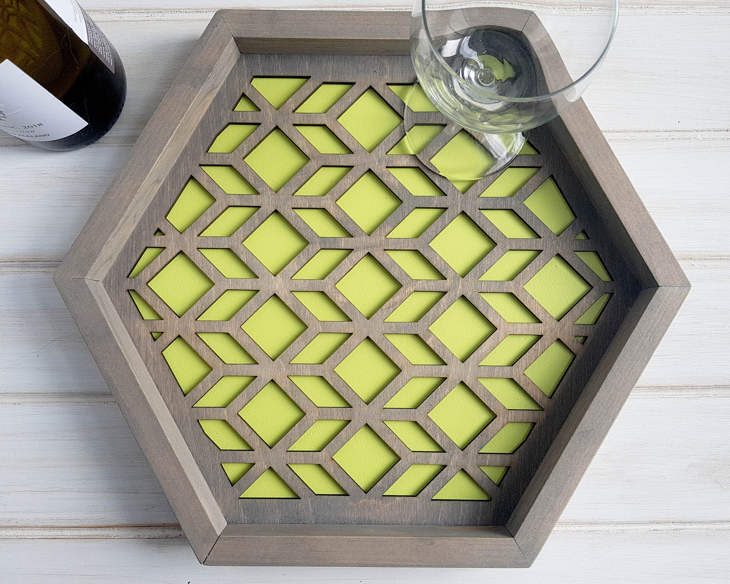 Coffee Table Tray, Wood Serving Tray, Modern Tray, Coffee Tray, Nightstand Decor, Tea Tray, Catch All Tray, Catch All, Trinket Tray, Green