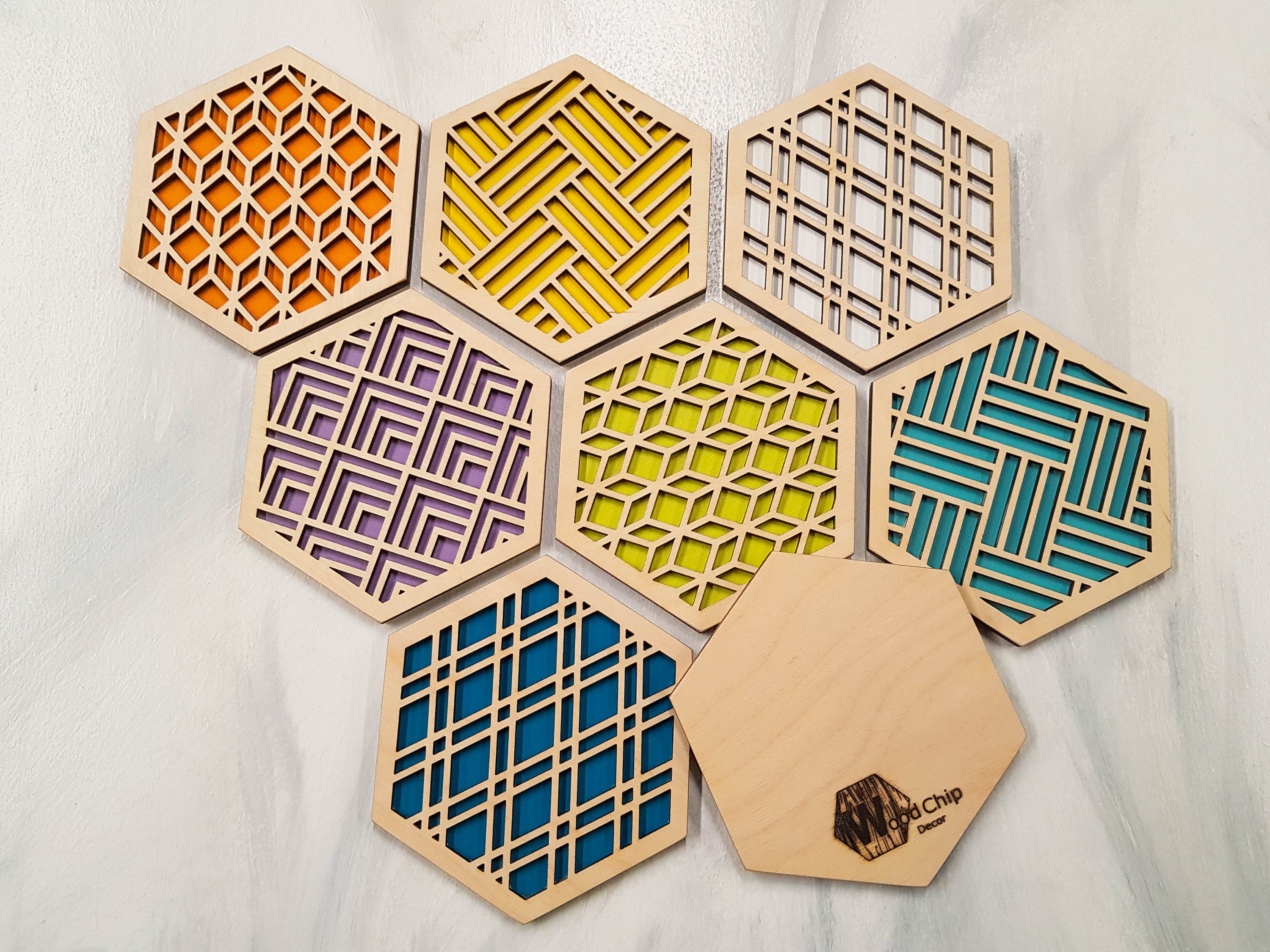 Unique Modern Coaster, Design Your Own Set, Colorful Coasters, Single or Sets, Geometric Coasters, Housewarming Gift, Teal Coasters, design natural