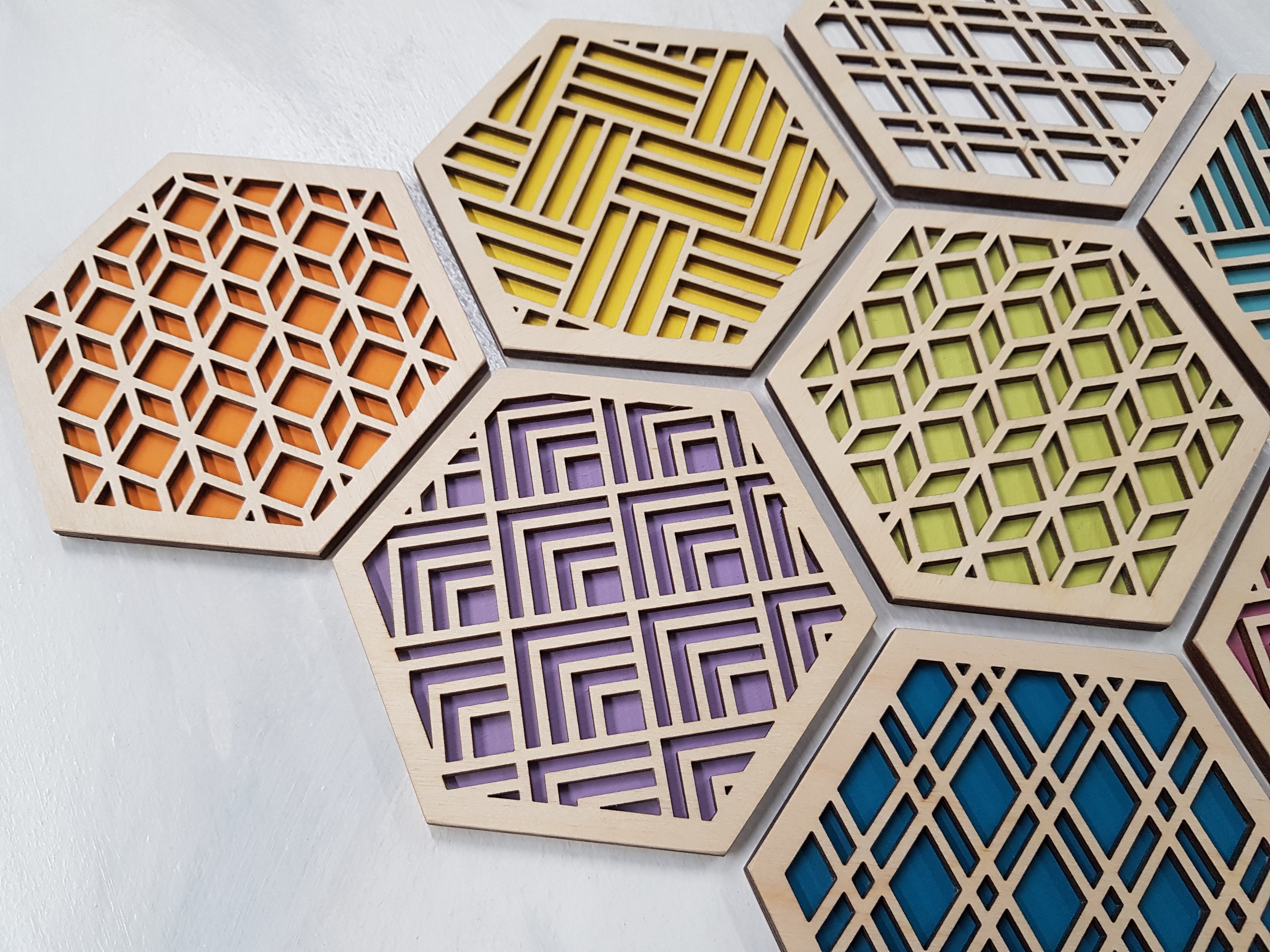 Complete Set of 8 Modern Coasters