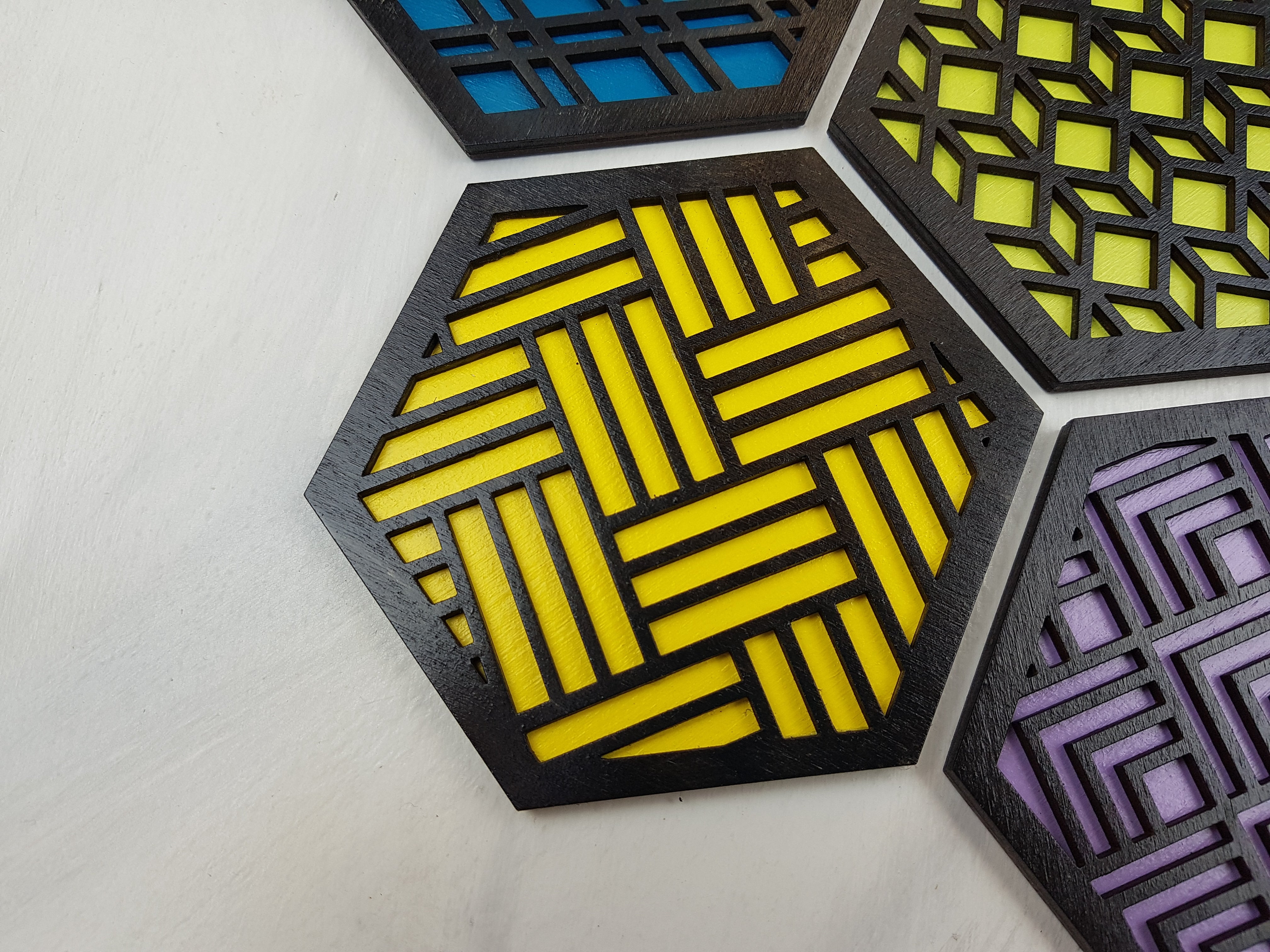 Complete Set of 8 Modern Coasters