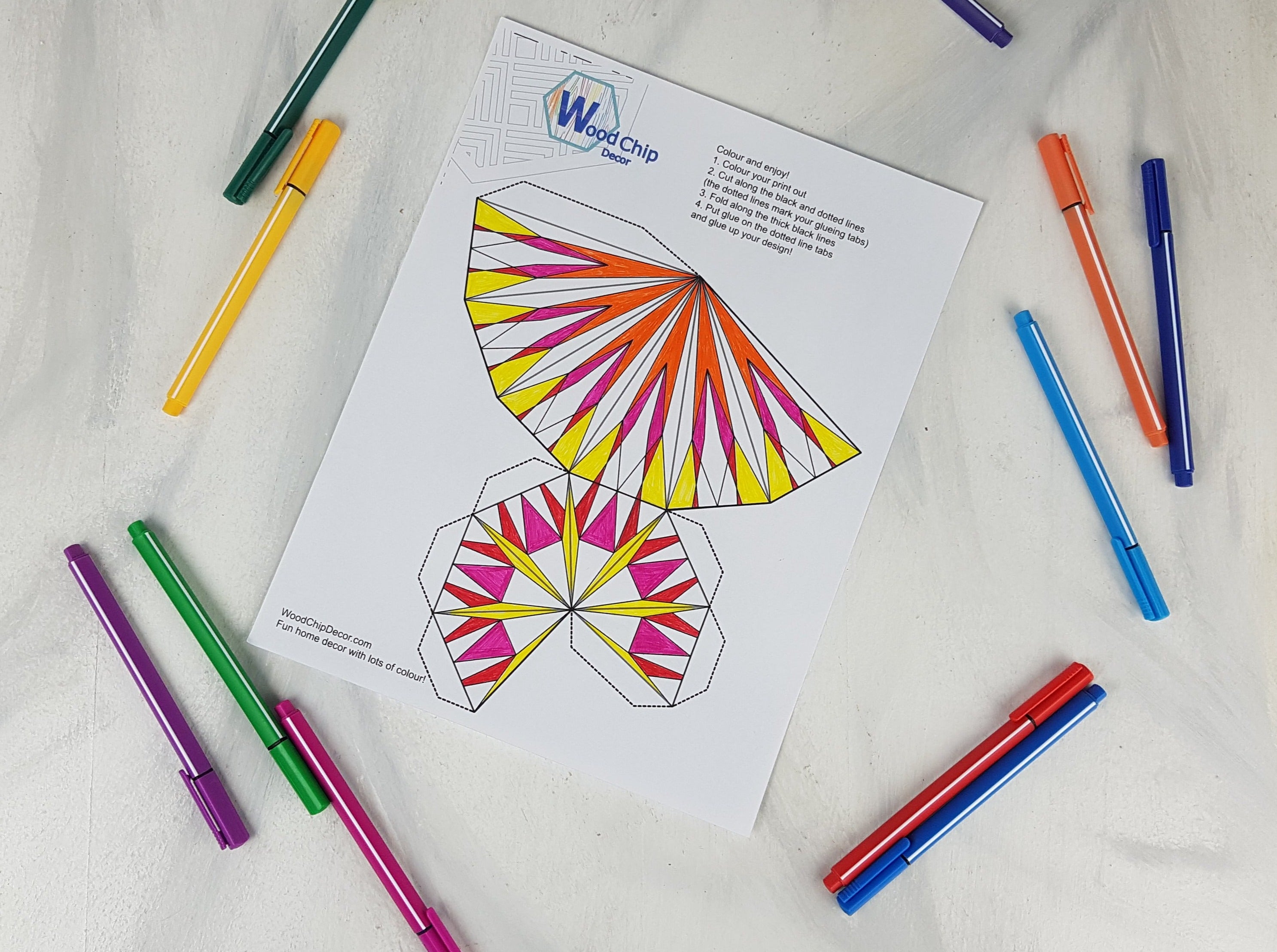 Geometric Diamond Printable