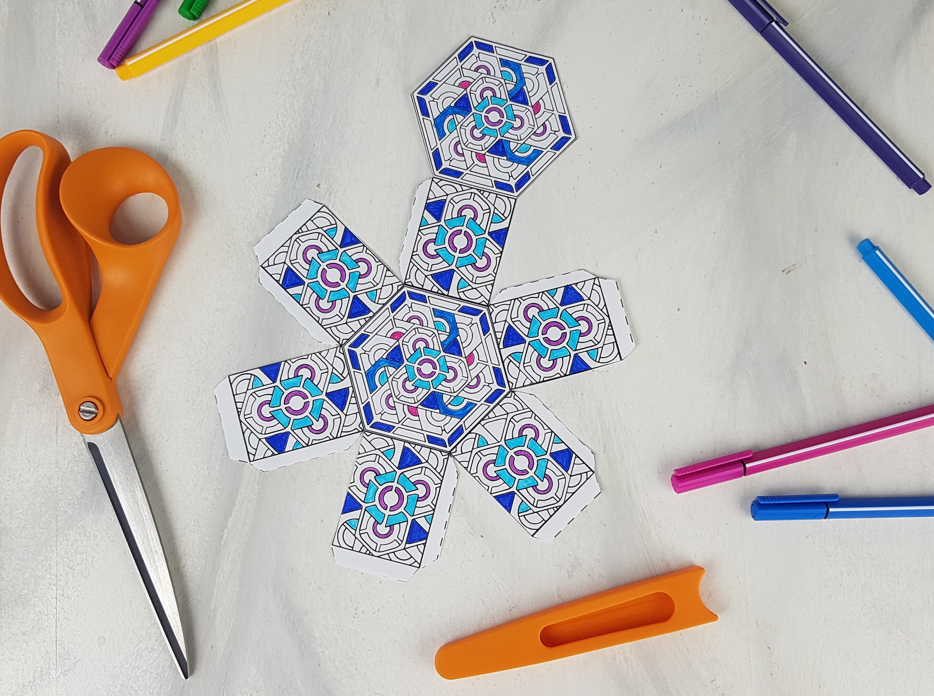 Geometric Hexagon Printable