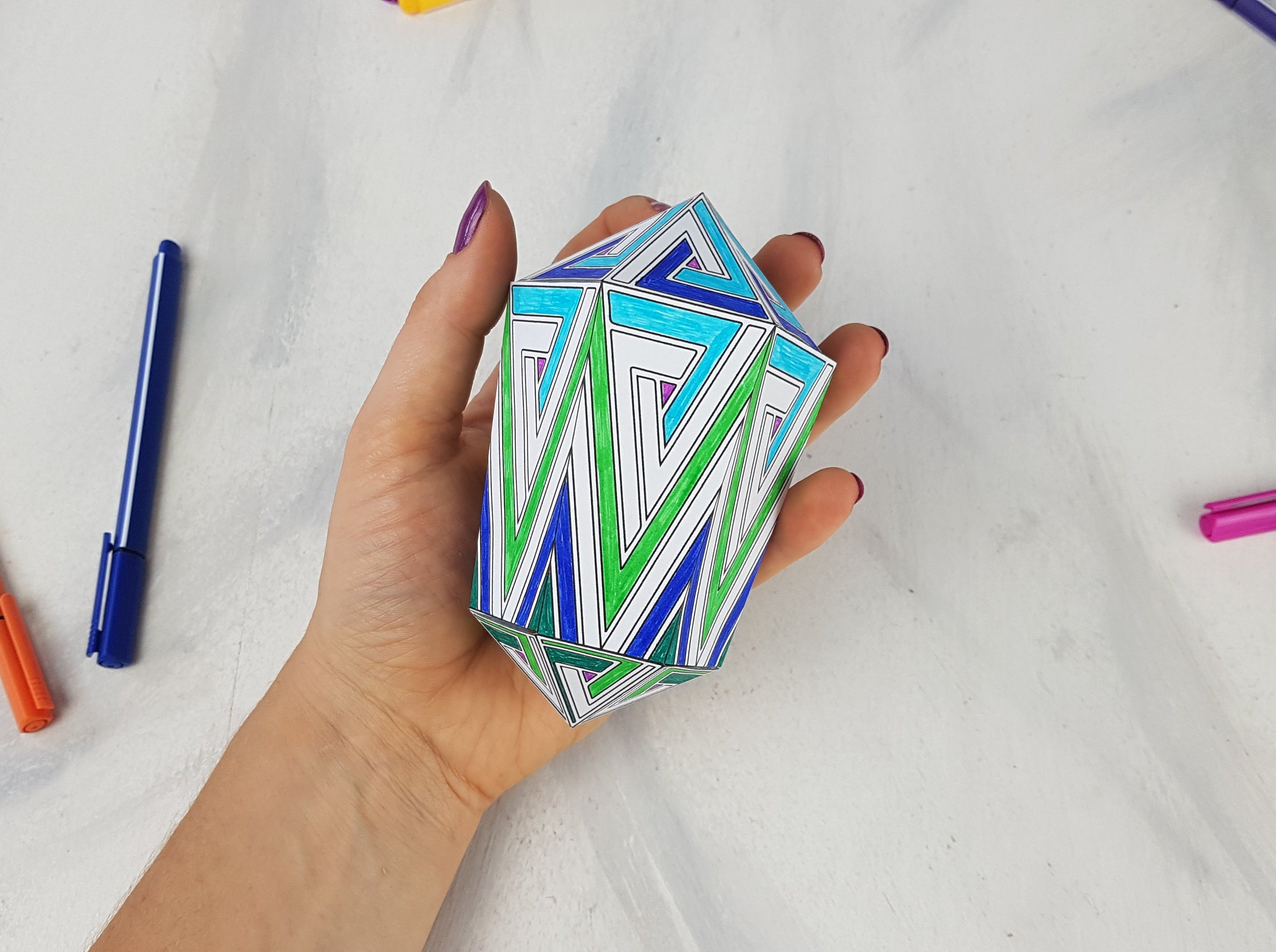 Geo Gem Pendant Printable