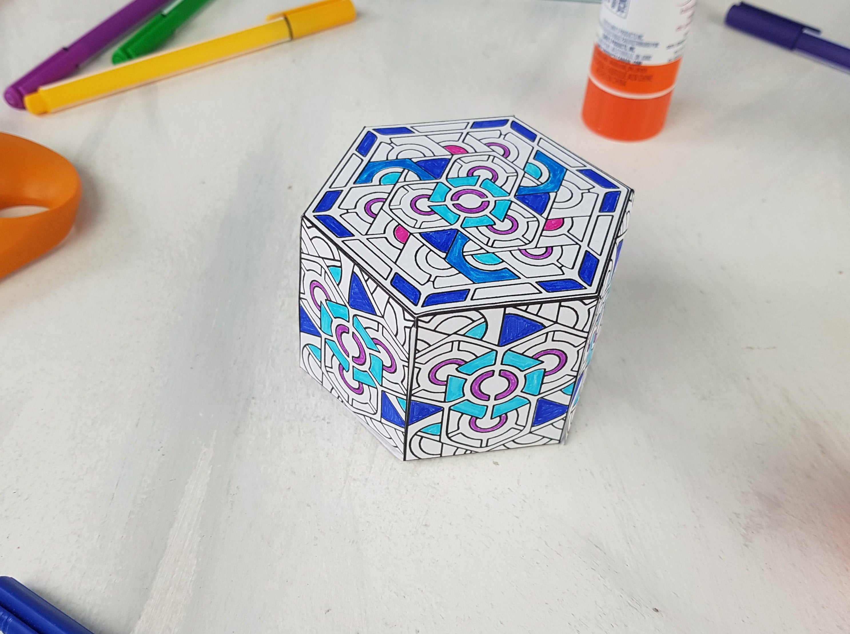 Geometric Hexagon Printable