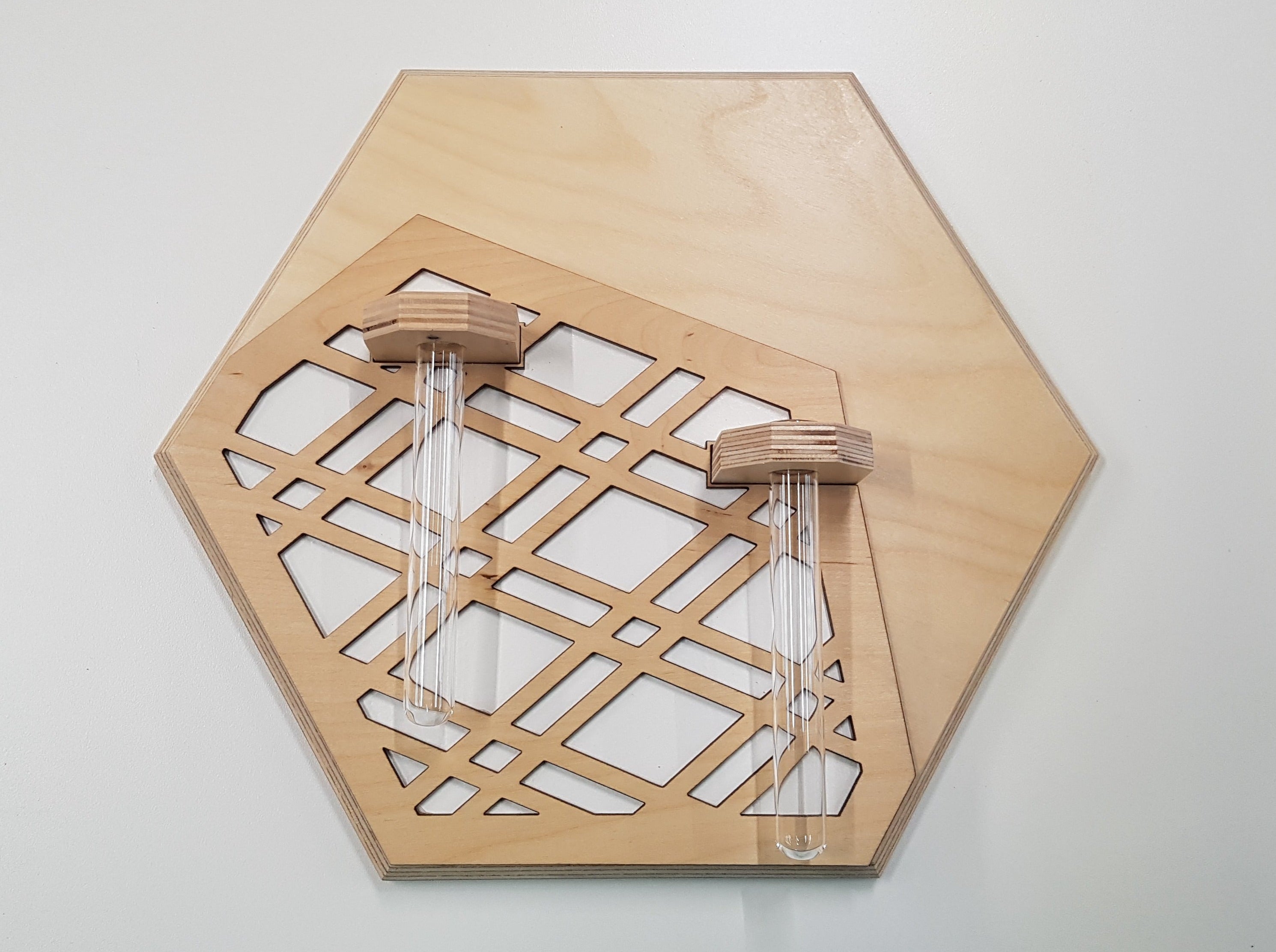 Wall Mounted Vase- Natural Stain