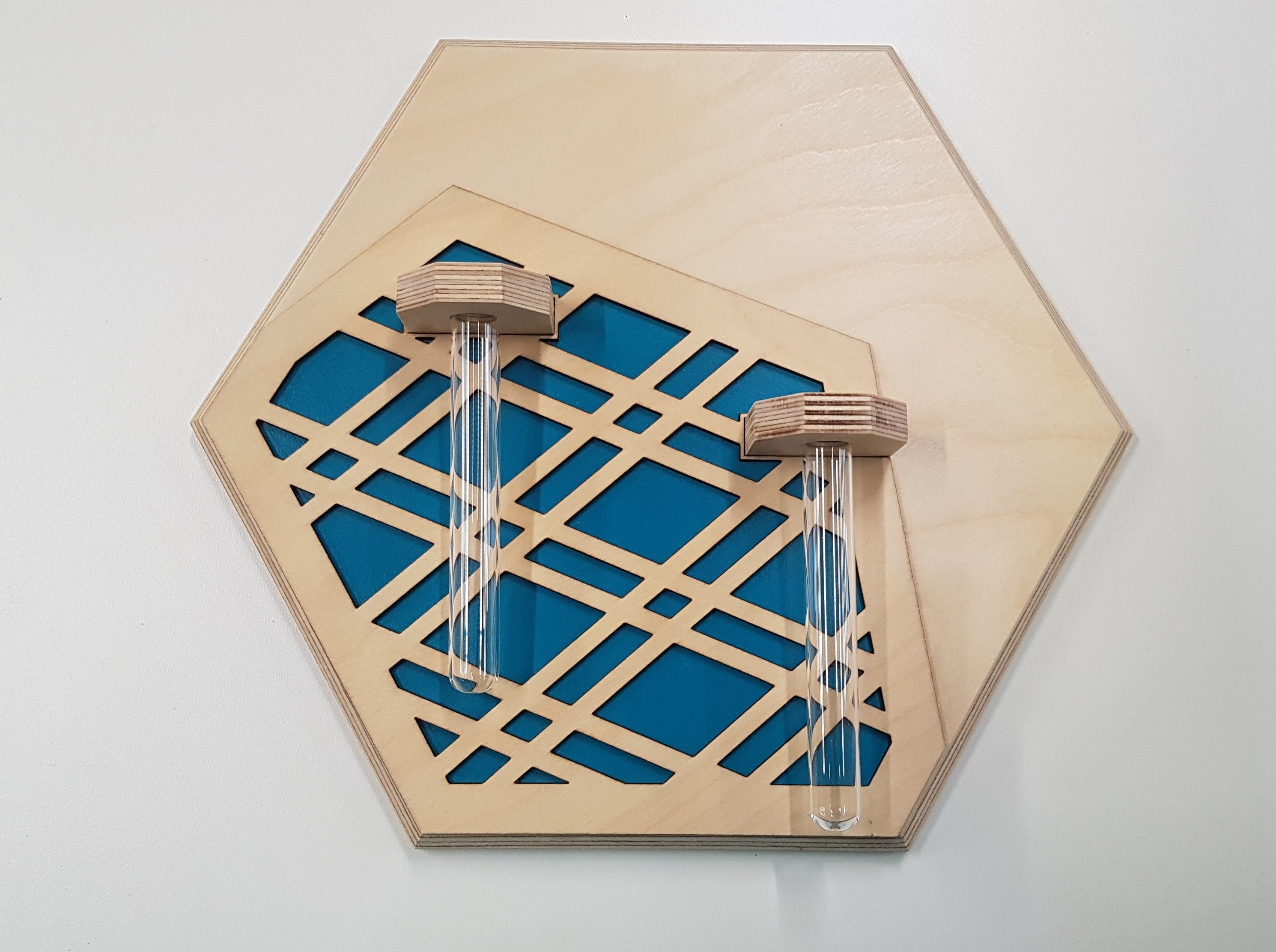 Wall Mounted Vase- Natural Stain