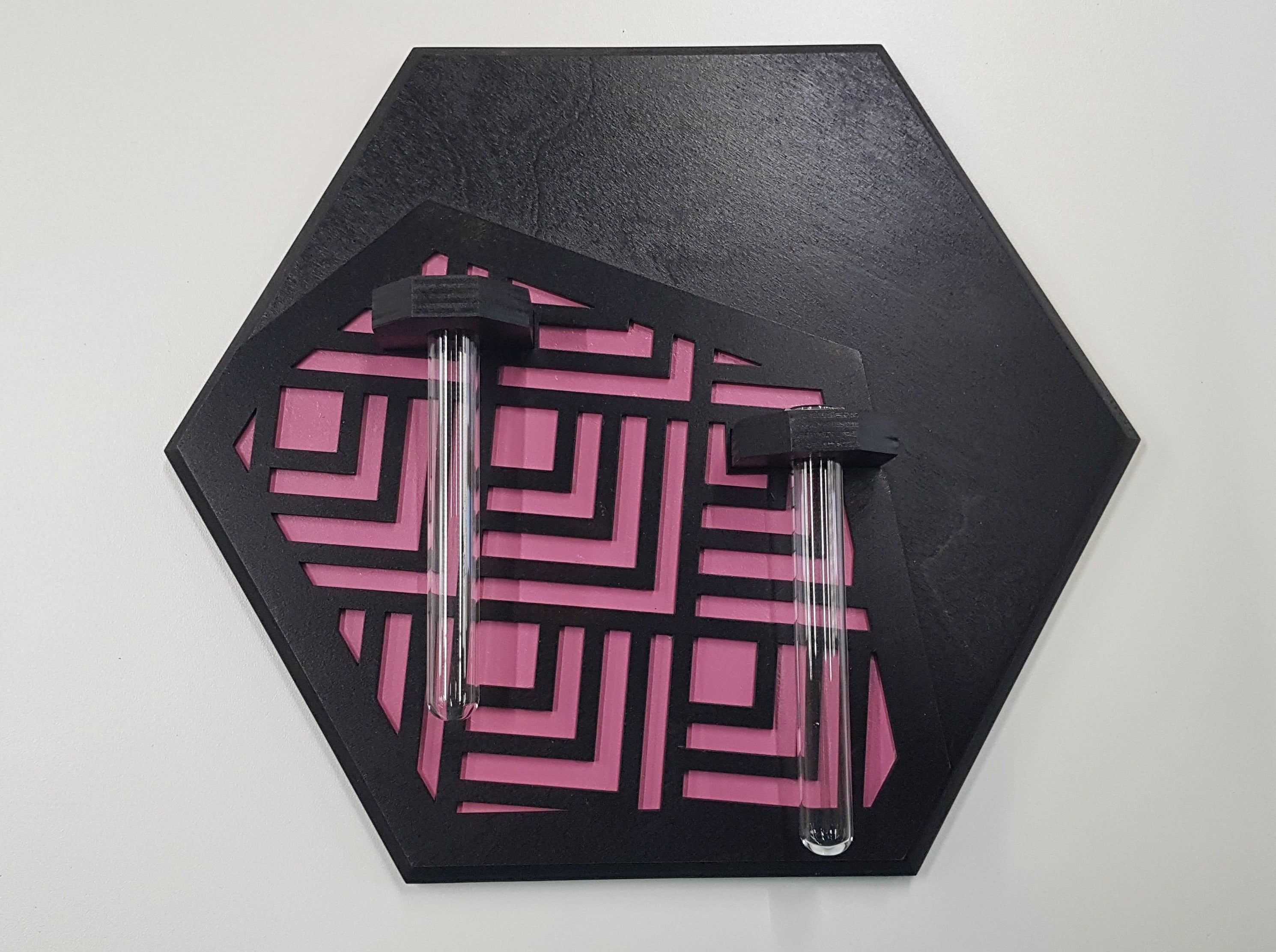 Wall Mounted Vase- Black Stain