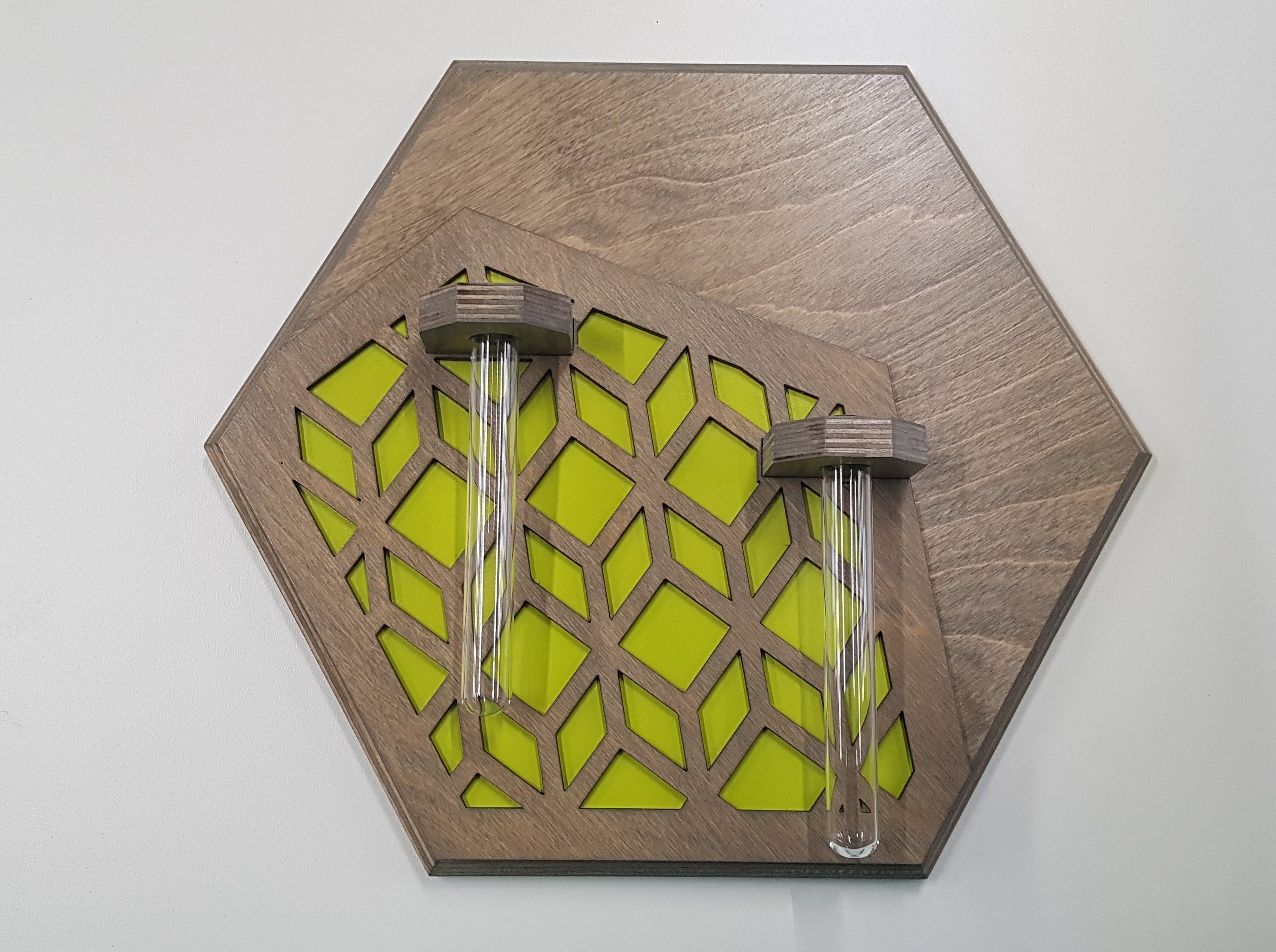 Wall Mounted Vase- Grey Stain