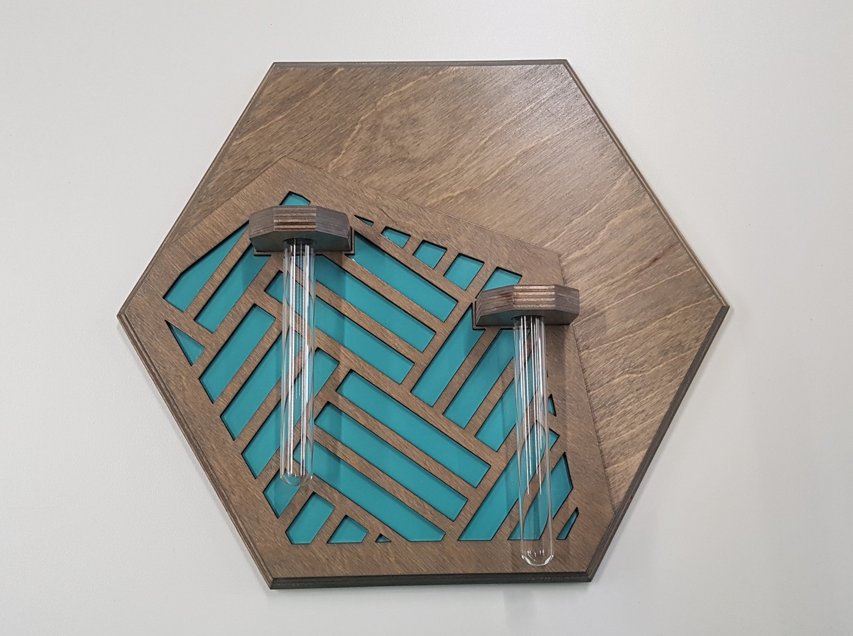 Wall Mounted Vase- Grey Stain