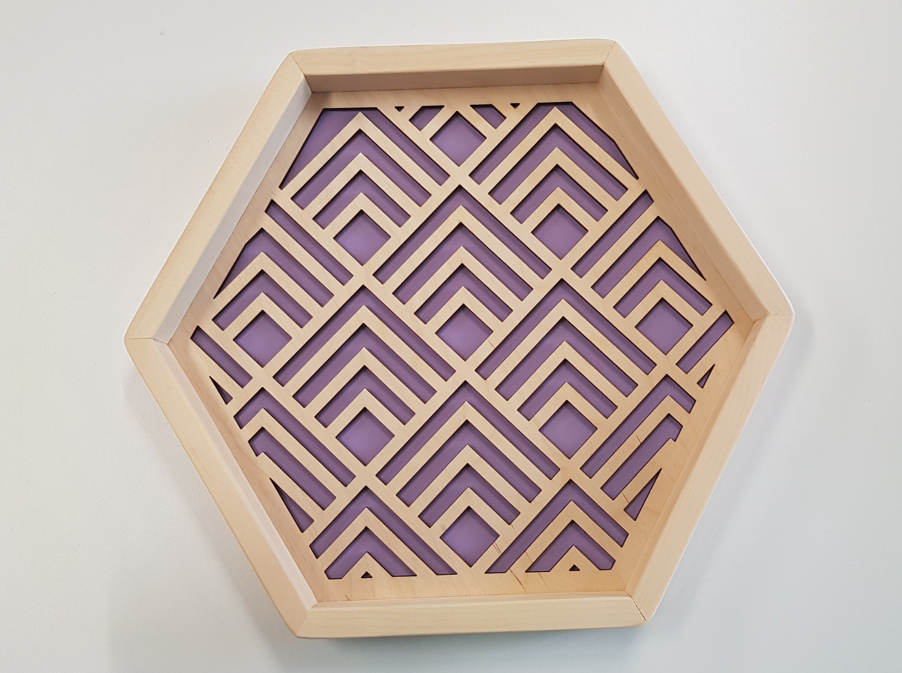 Wood Serving Tray - Purple