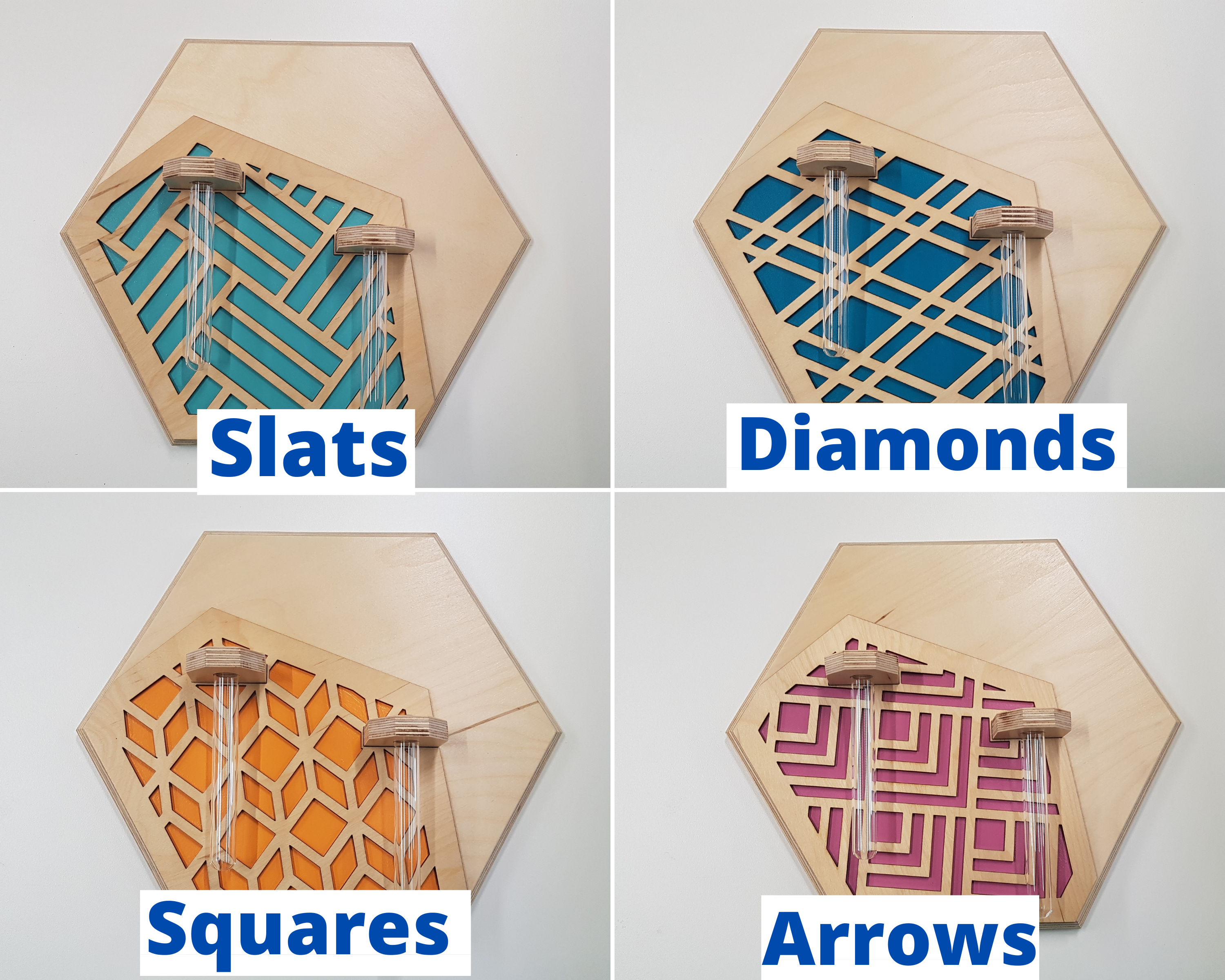 Wall Mounted Vase- Natural Stain