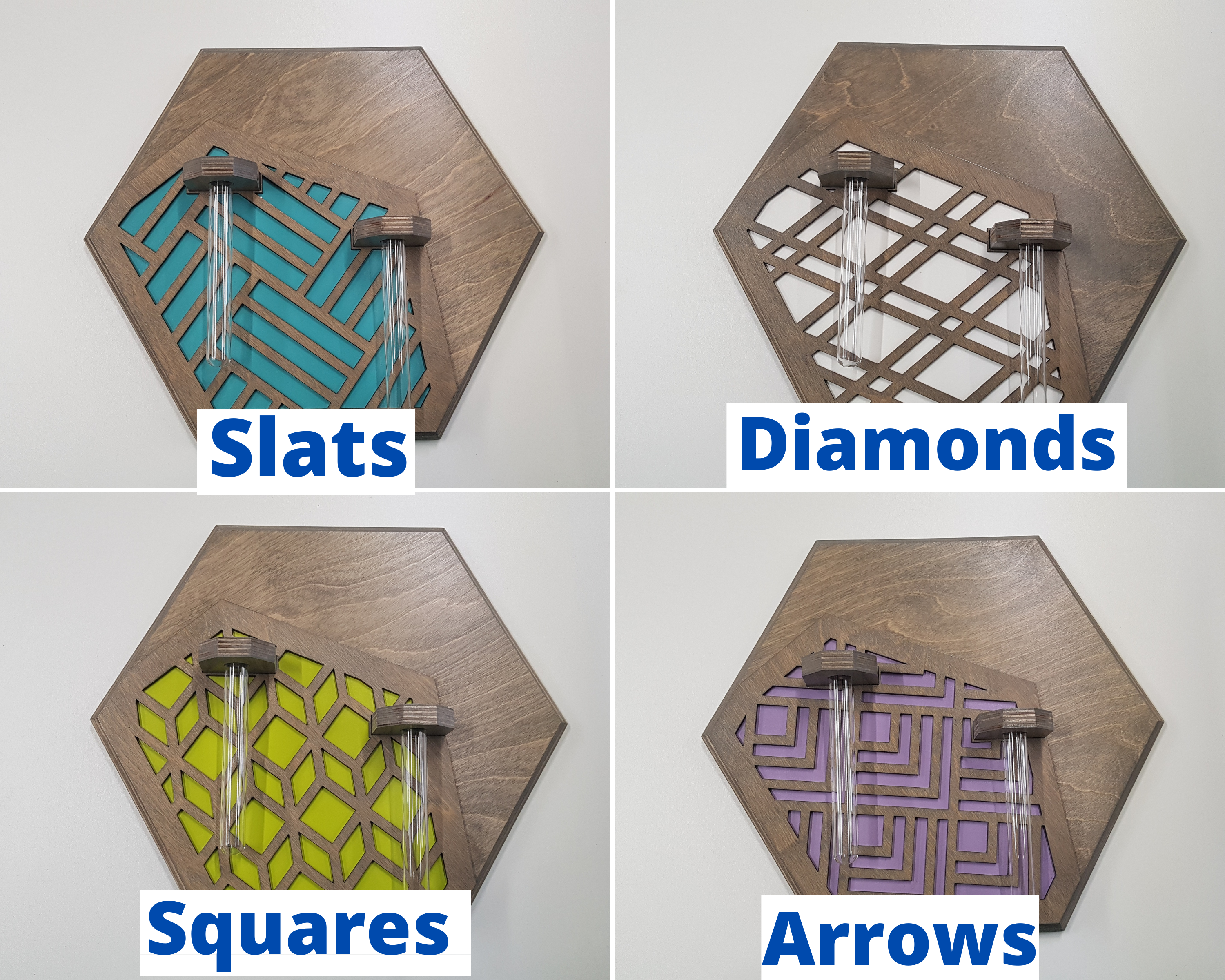 Wall Mounted Vase- Grey Stain