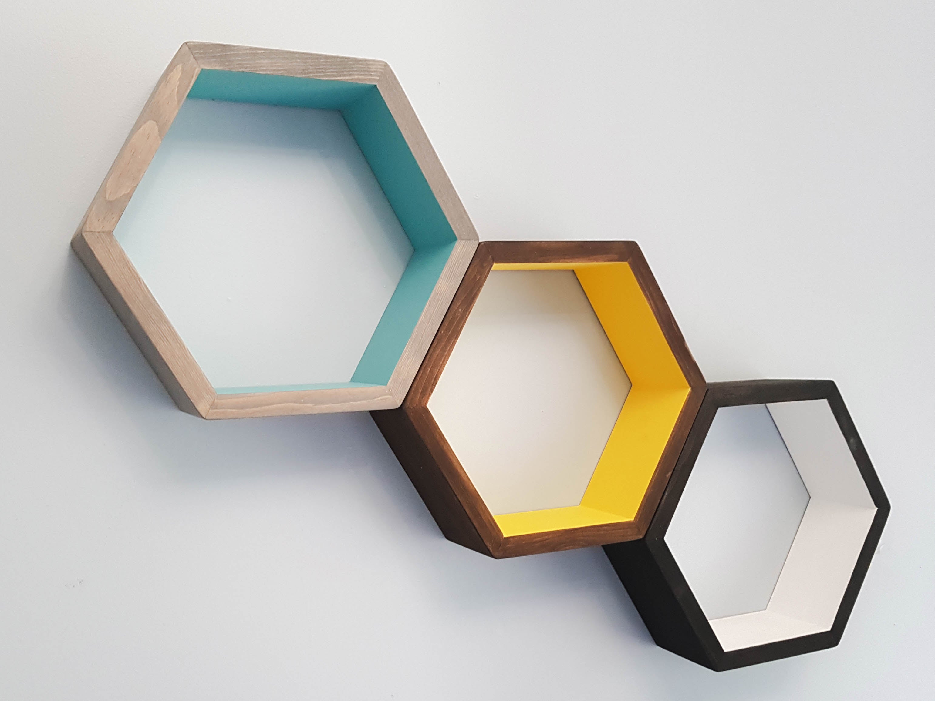 Hexagon Wall Shelves 14" Single Shelf Listing