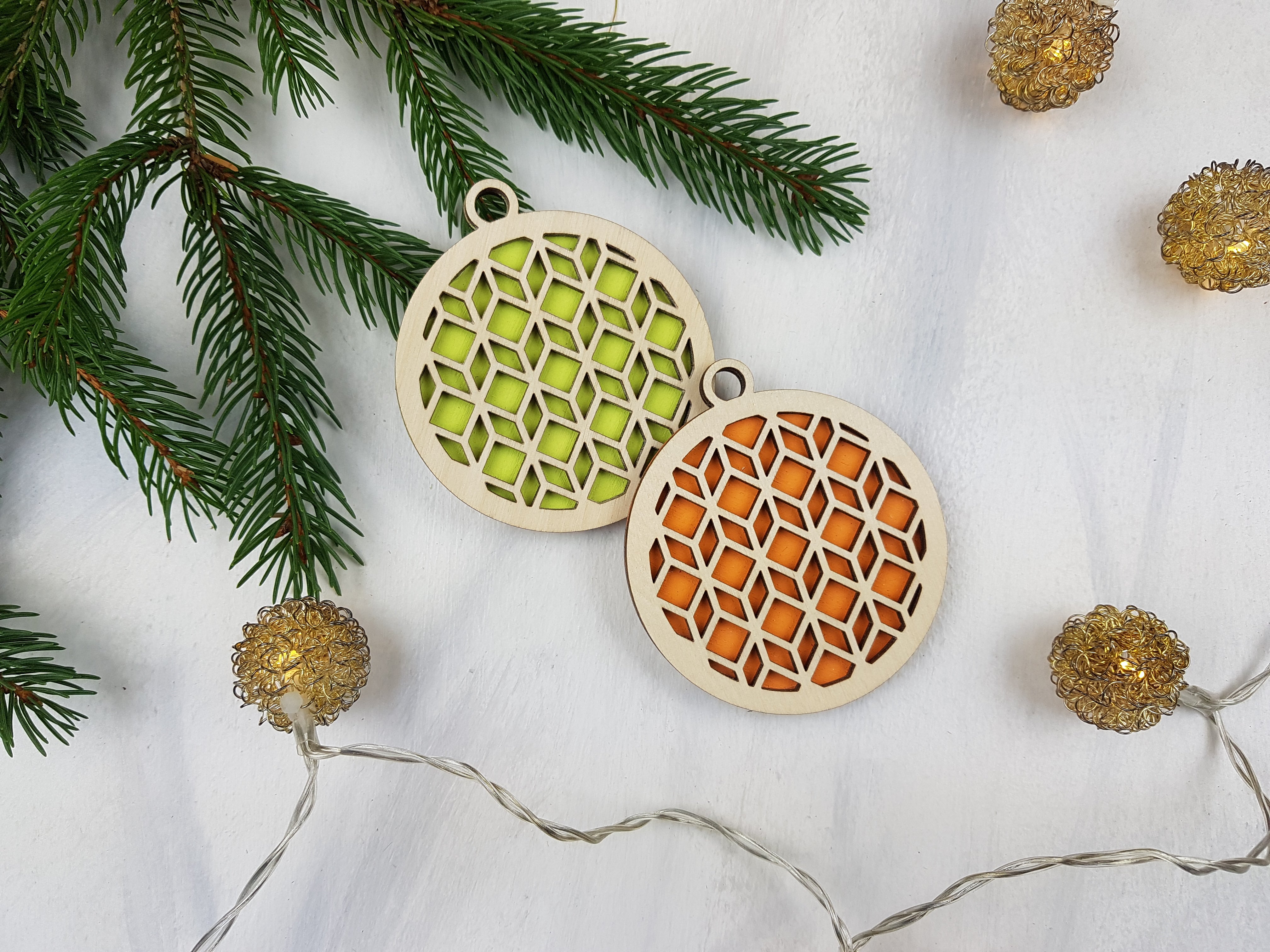 Unique Christmas Ornaments, Colorful Ornament, Candy Color Ornaments Natural