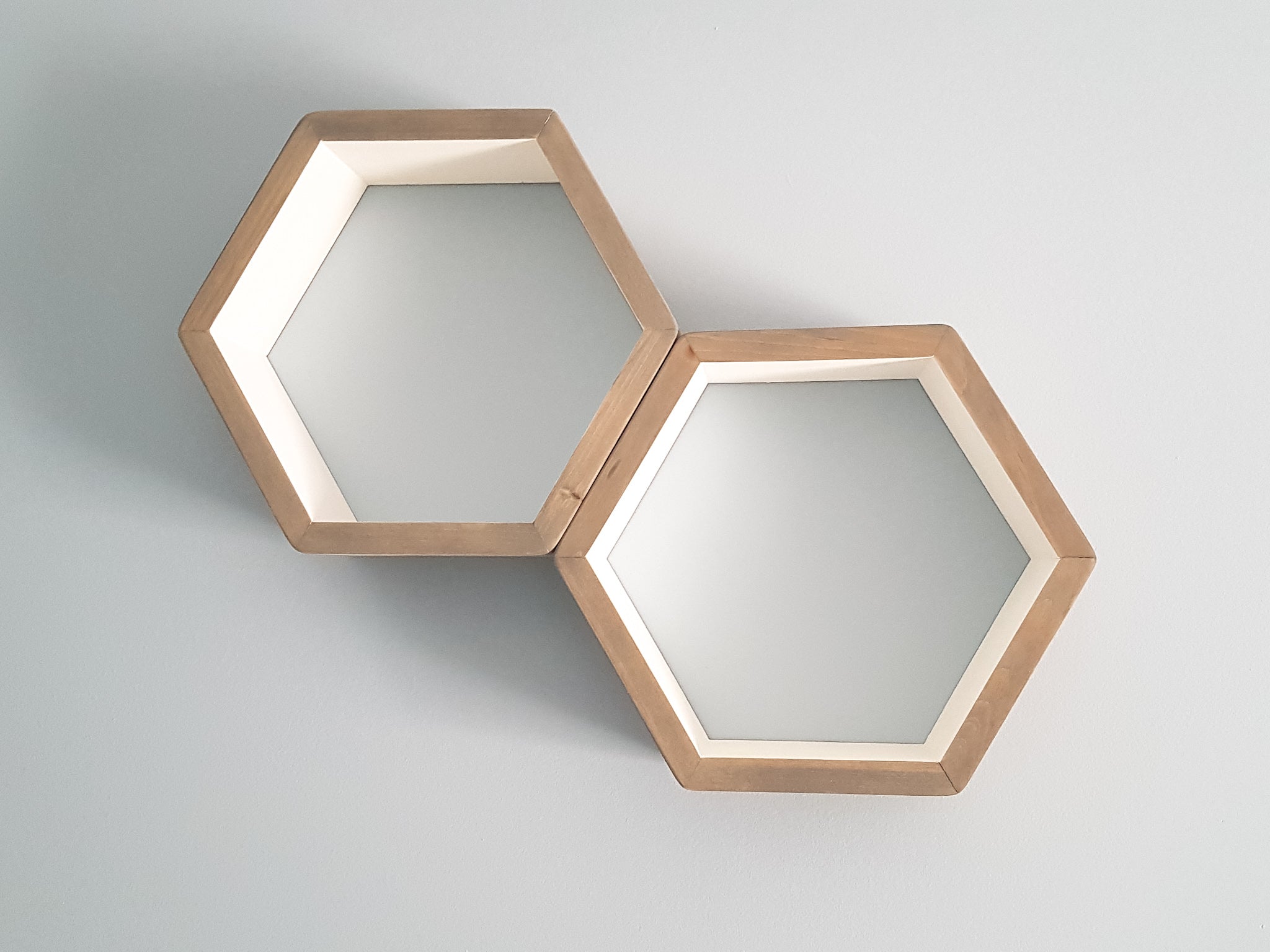 Hexagon Shelves Set of 2 Floating Shelves