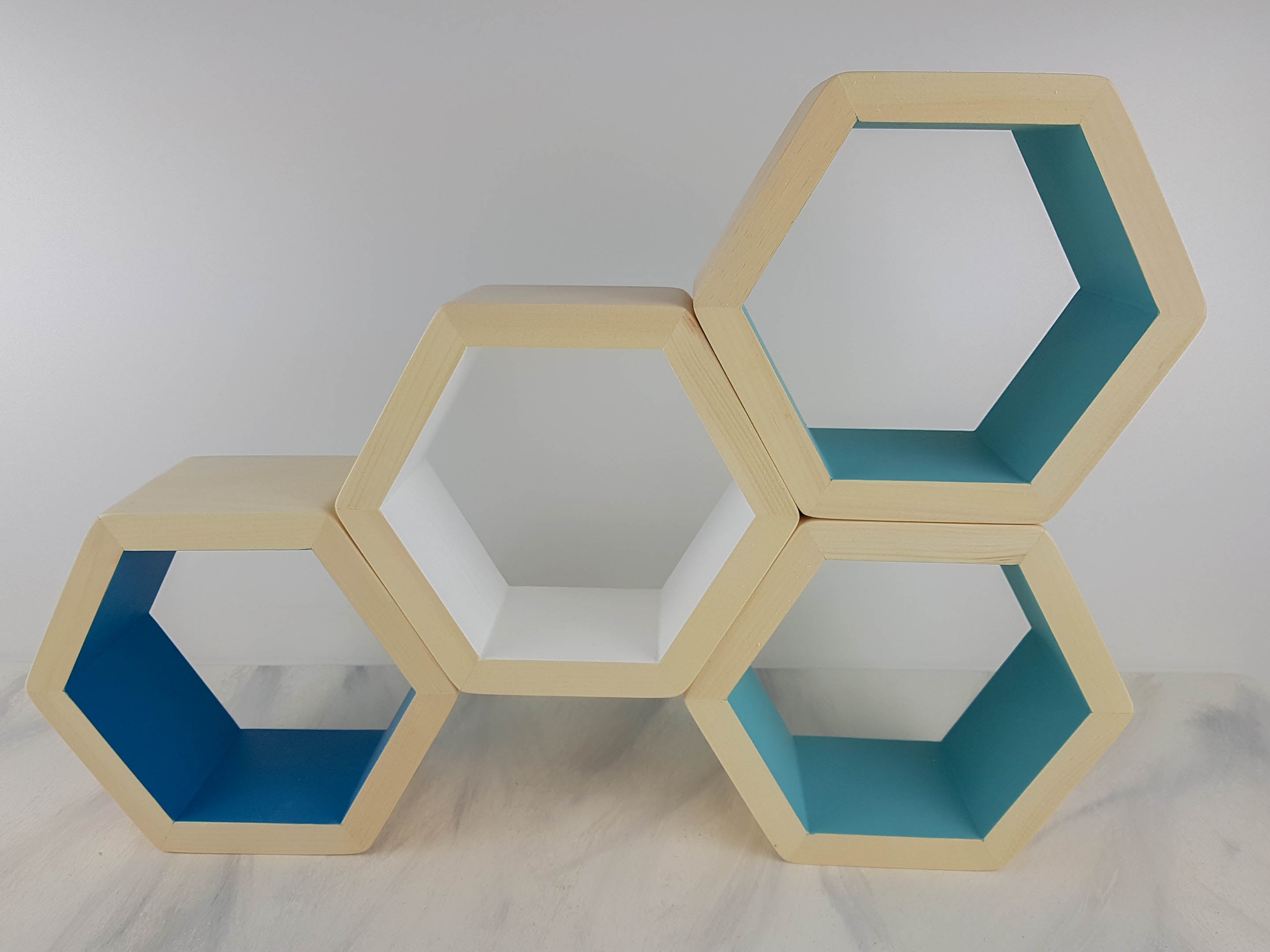 Small 8" Hexagon Shelves, Floating Shelves