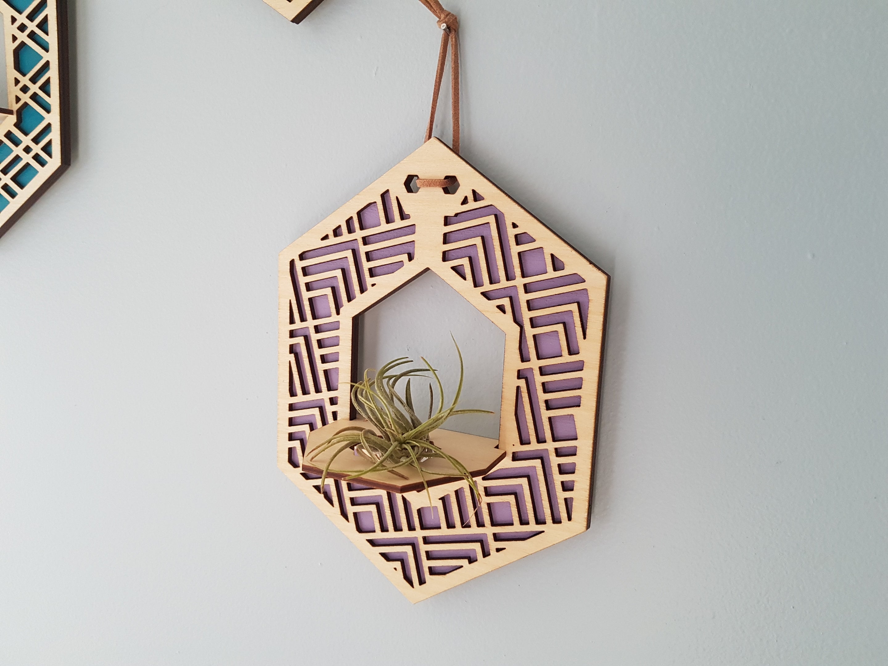 Mini Air Plant Hanger - Natural Stain