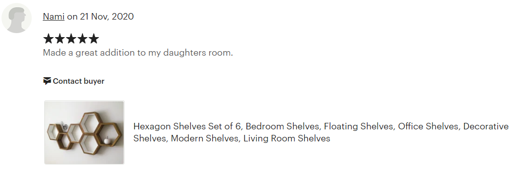 Hexagon Shelves 12" size, Floating Shelves