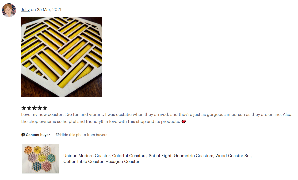 Complete Set of 8 Modern Coasters- Fresh Natural