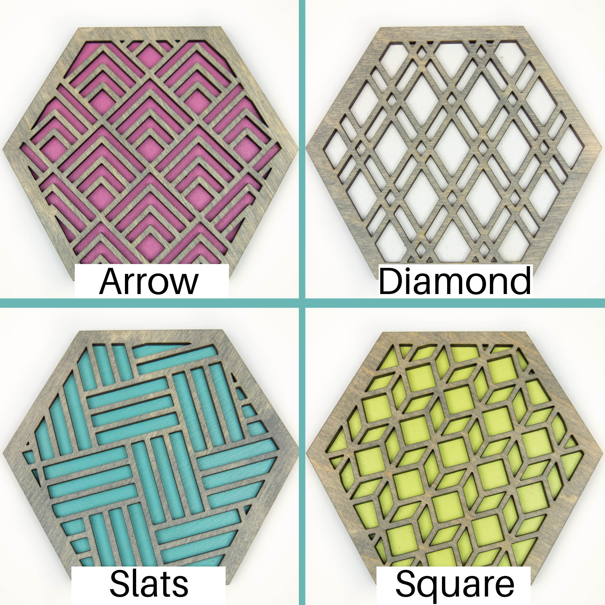 Modern Trivets, Custom Trivet Set, Colorful Trivet, Trivet For Plates, Dining Table Trivet, Unique Trivet, Geometric Houseware, Trivet Wood, Design grey