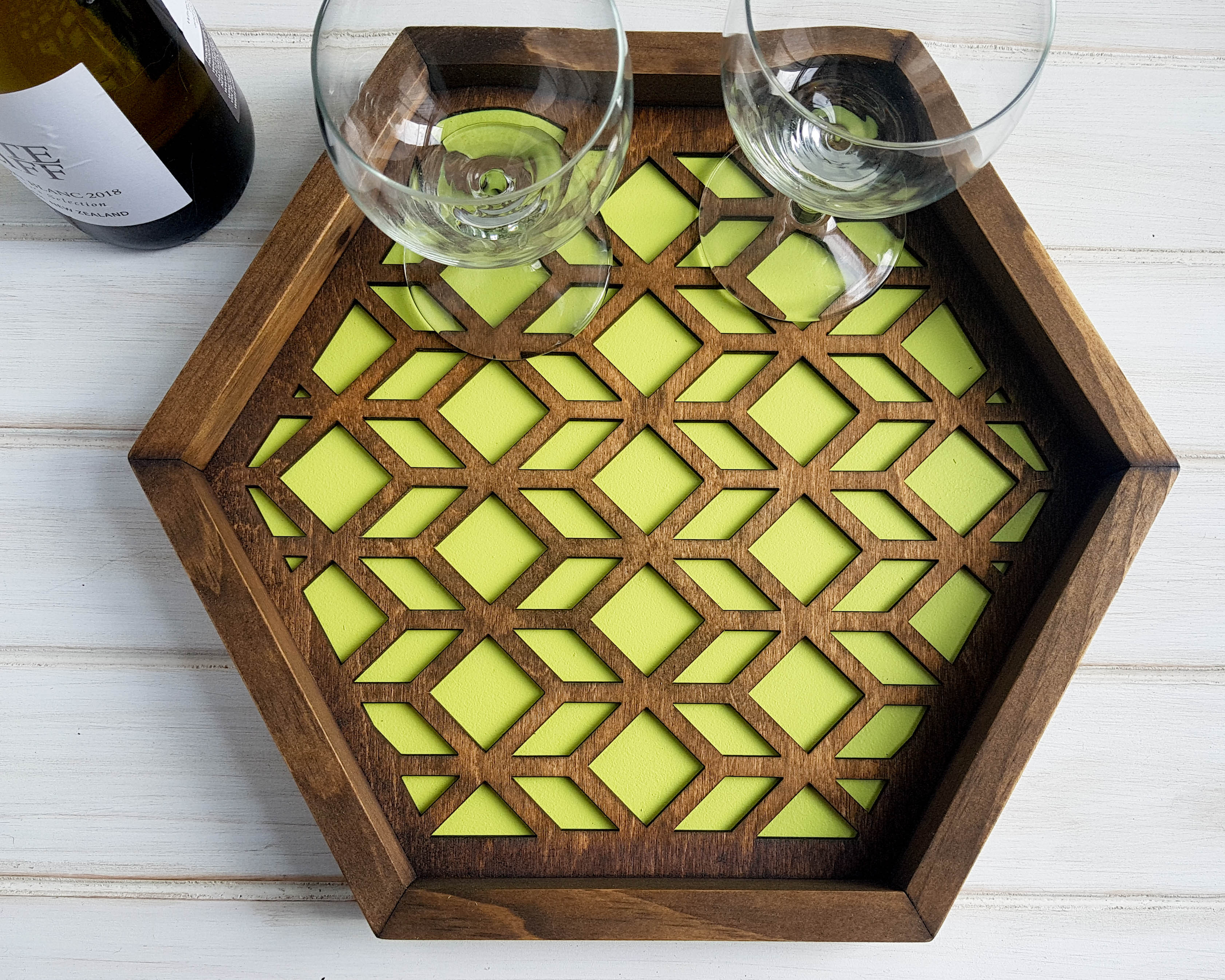 Coffee Table Tray, Wood Serving Tray, Modern Tray, Coffee Tray, Nightstand Decor, Tea Tray, Catch All Tray, Catch All, Trinket Tray, Green