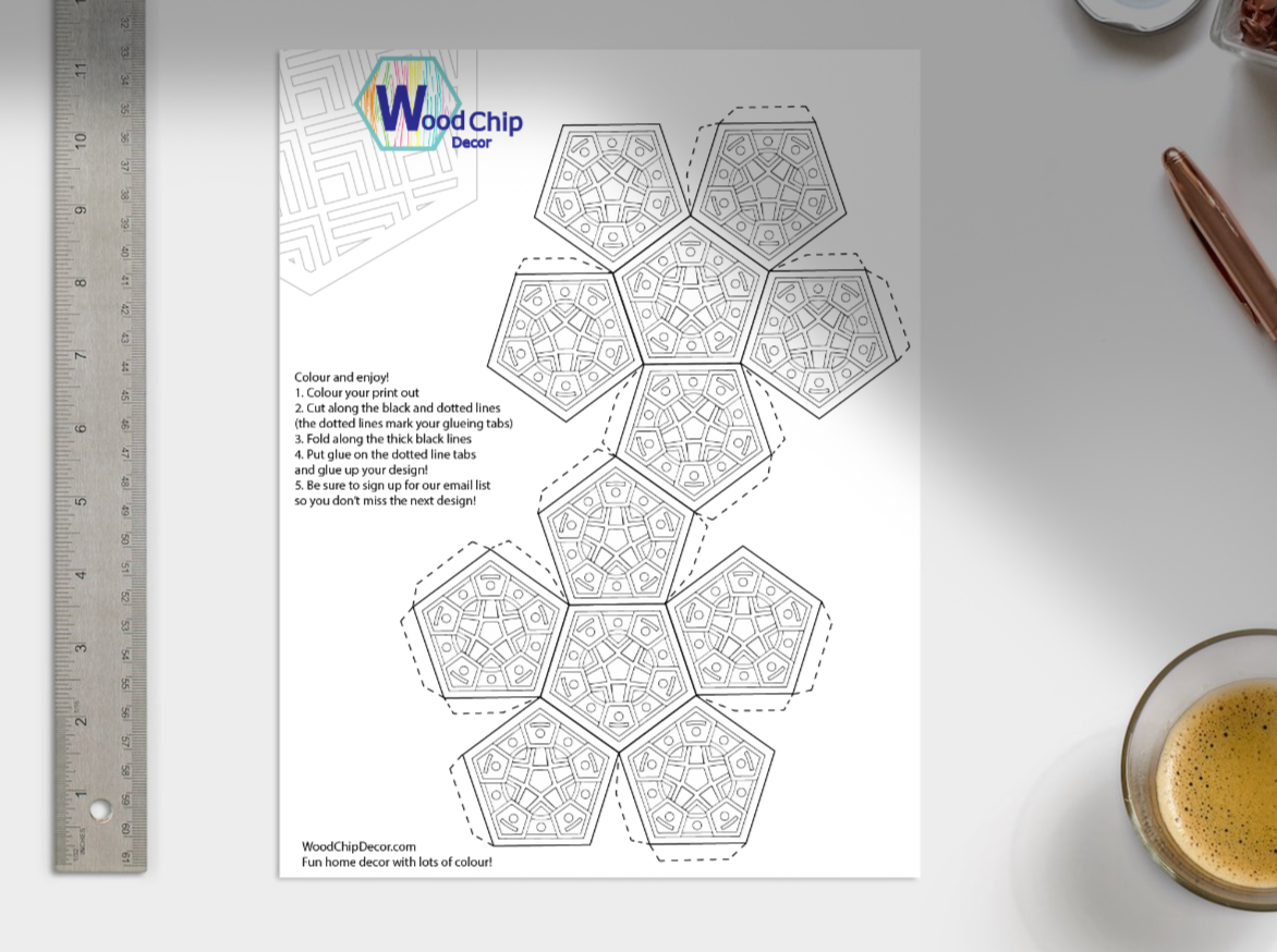 Hexagonal Stars Printable