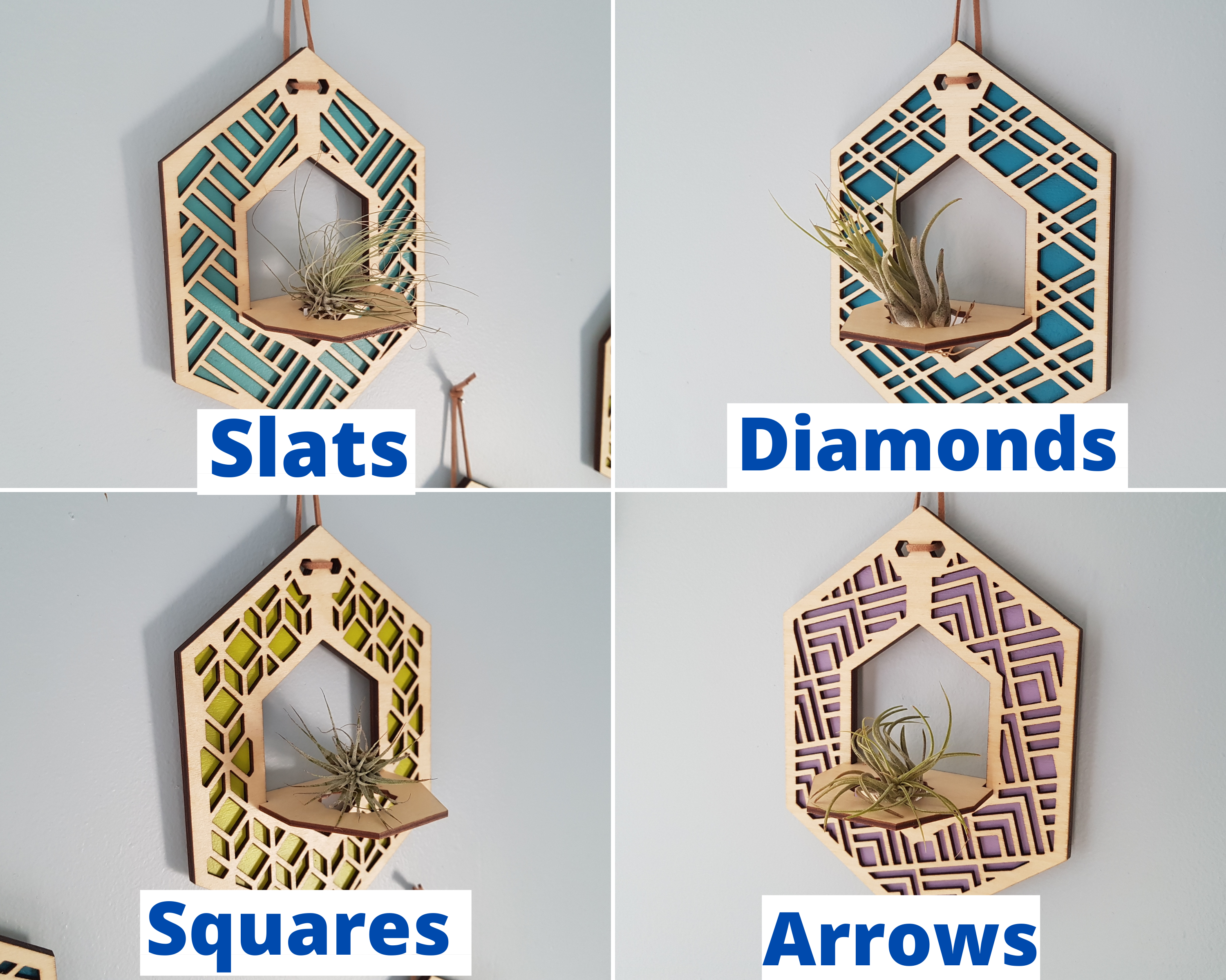 Mini Air Plant Hanger - Natural Stain