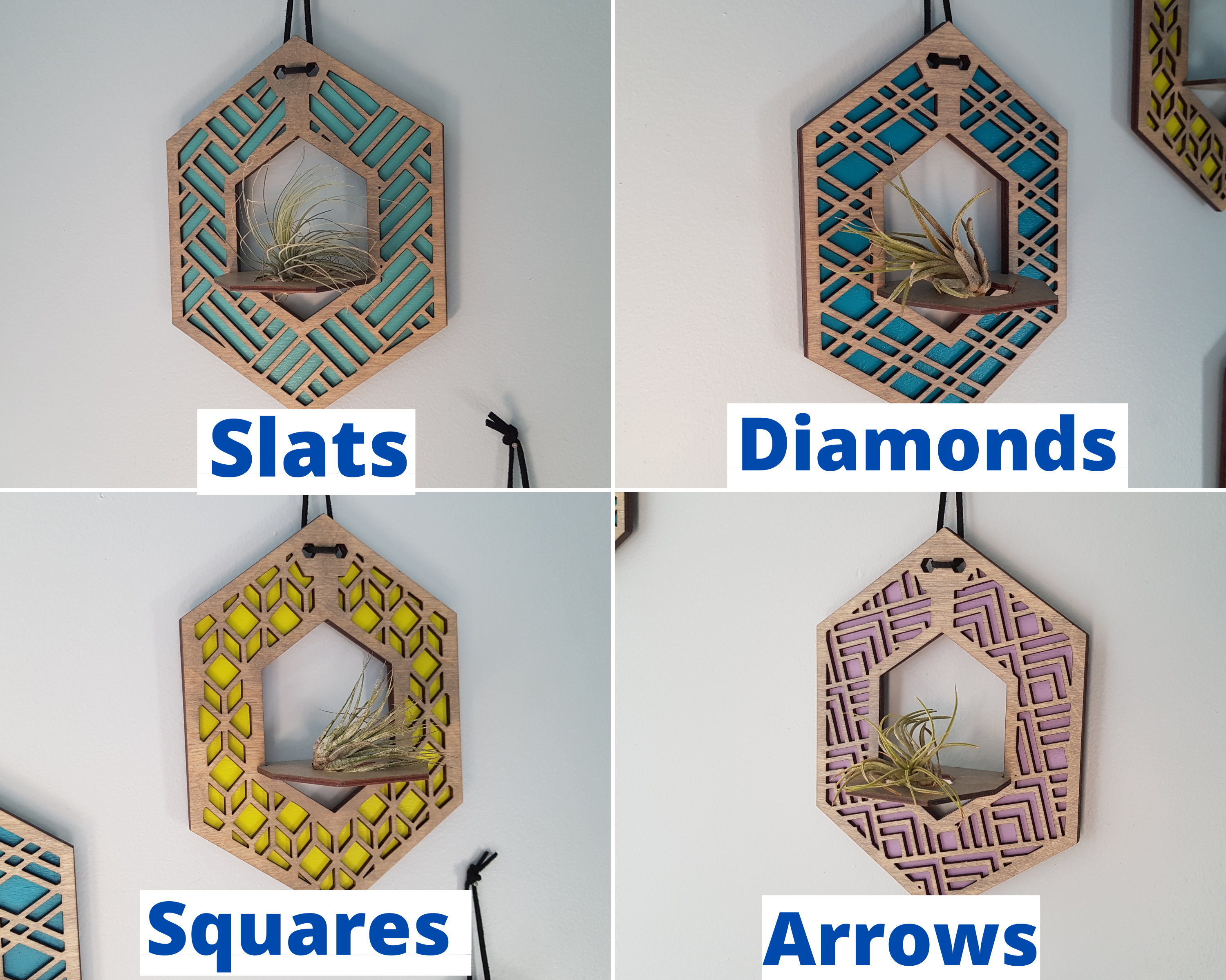 Mini Air Plant Hanger - Grey Stain