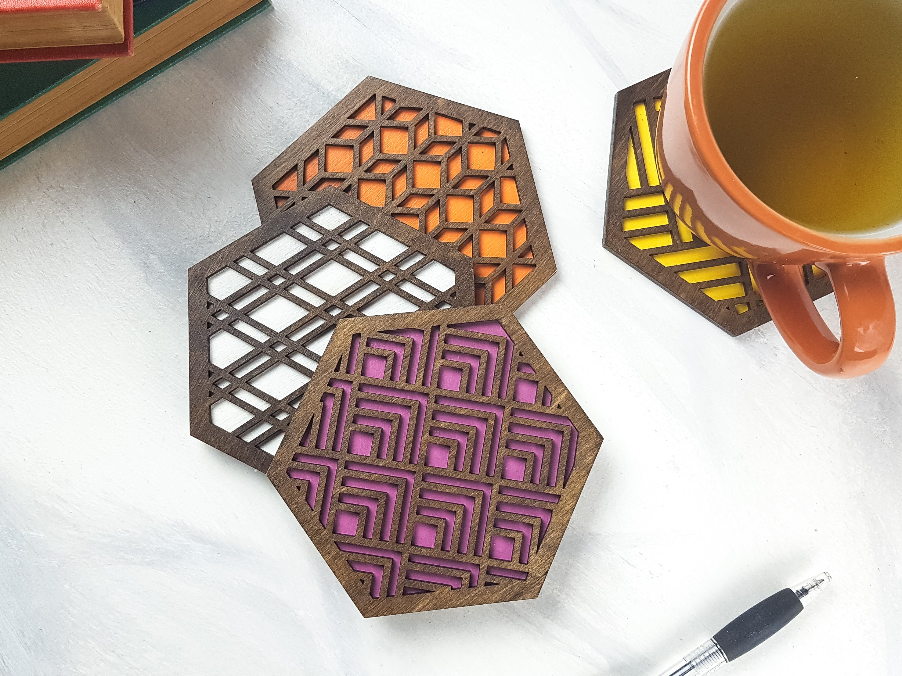 Customizable Coaster – Rich Walnut