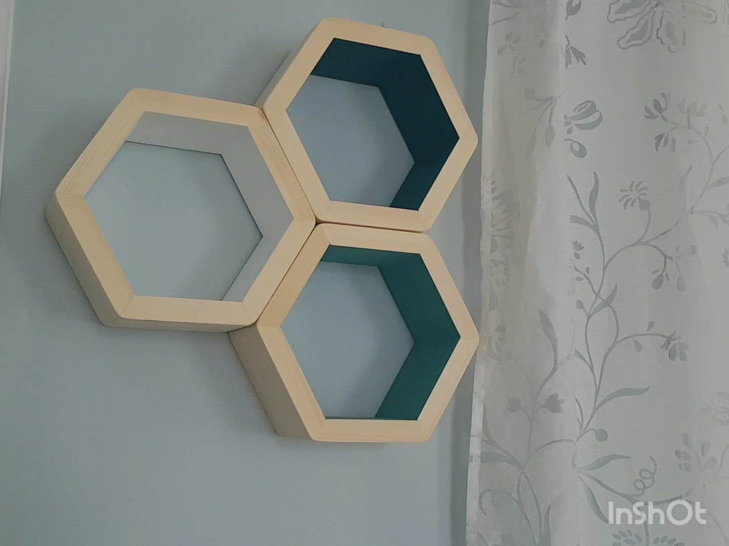 Small 8" Hexagon Shelves, Floating Shelves