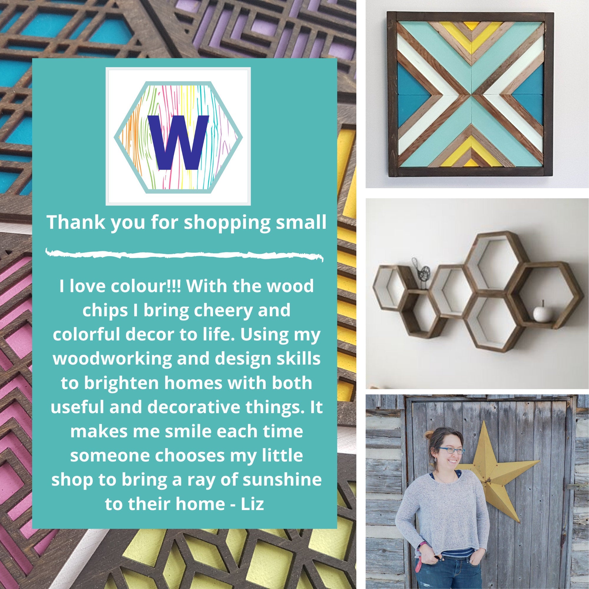 Hexagon Shelf add-on, Add an interior shelf to any shelf order form our shop