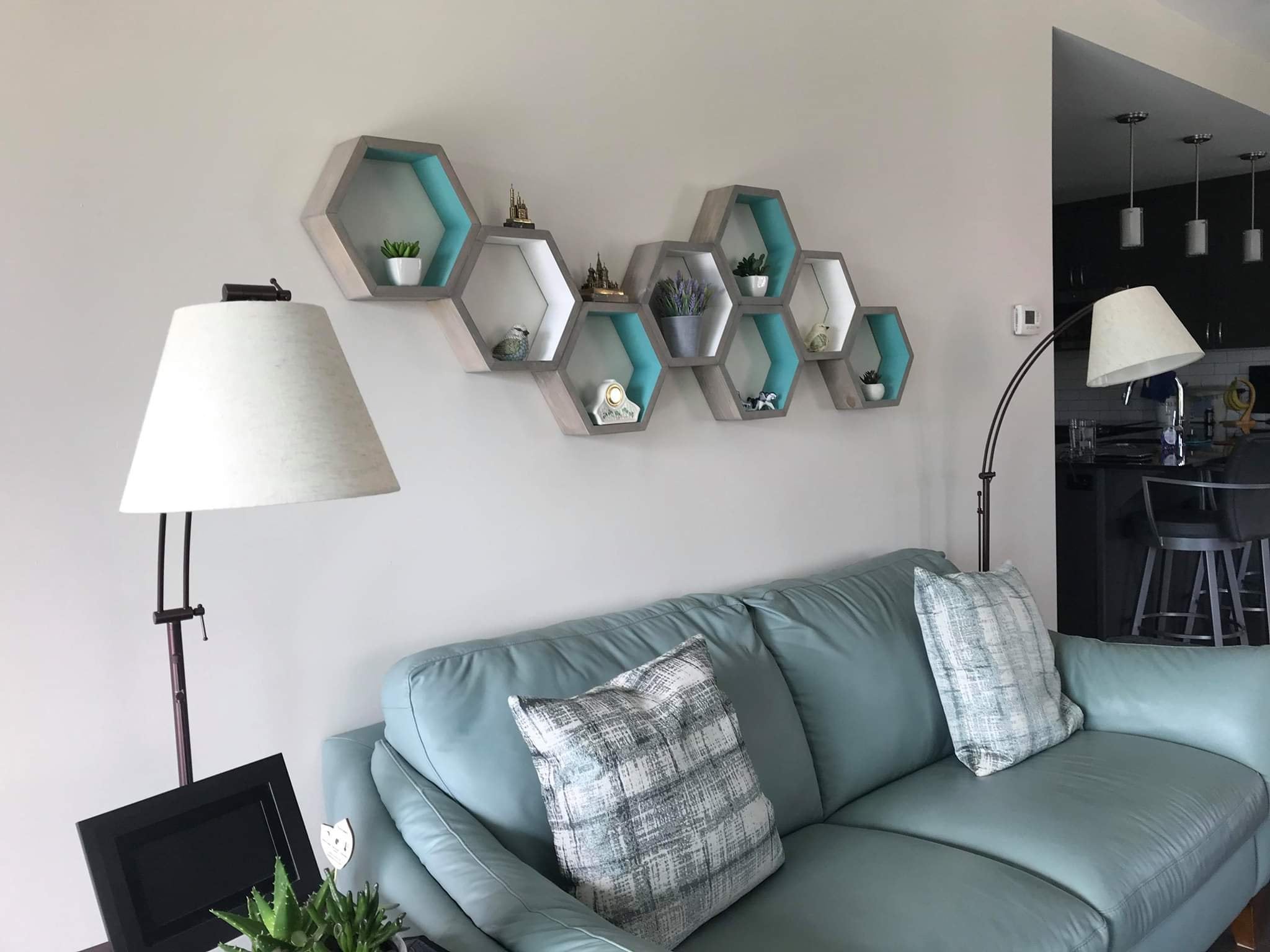 Hexagon Shelf add-on, Add an interior shelf to any shelf order form our shop