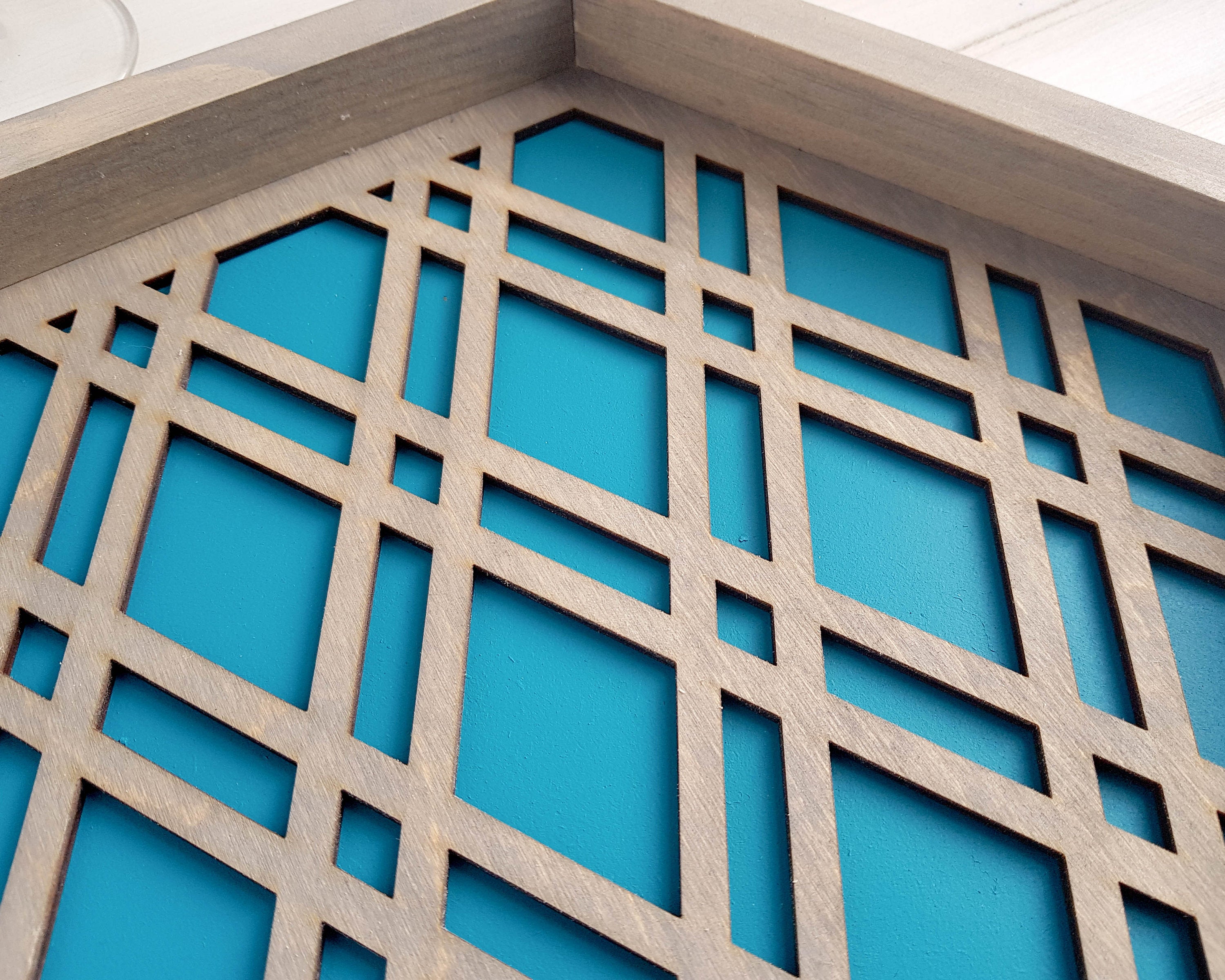 Coffee Table Tray, Wood Serving Tray, Modern Tray, Coffee Tray, Nightstand Decor, Tea Tray, Catch All Tray, Catch All, Trinket Tray, Teal