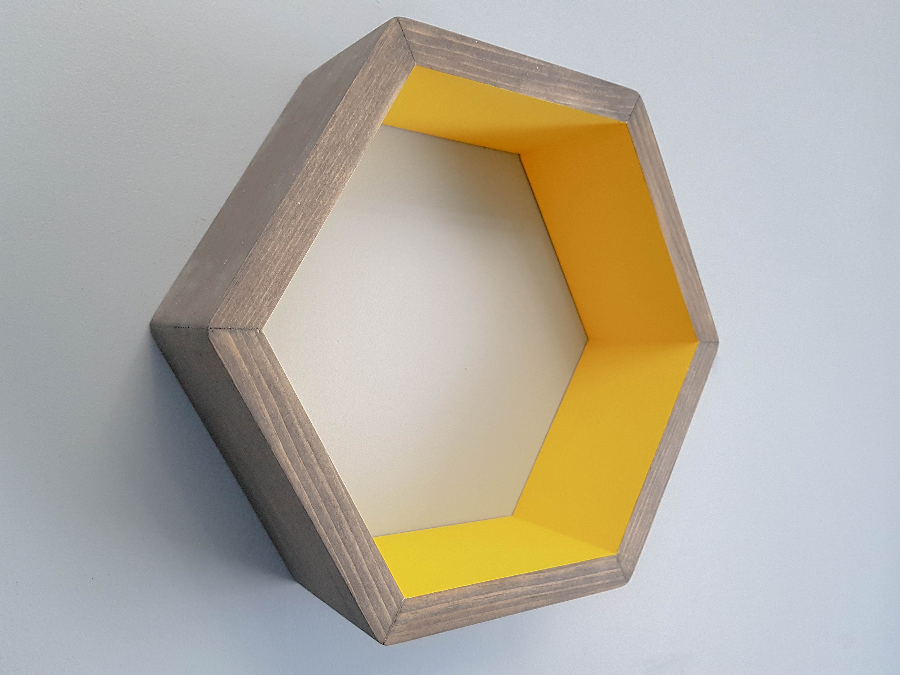 Hexagon Shelves Set of 8, Floating Shelves, Geometric Shelves, Hexagon Shelf, Modern Shelves,  Living Room Shelves, Office Decor Shelves