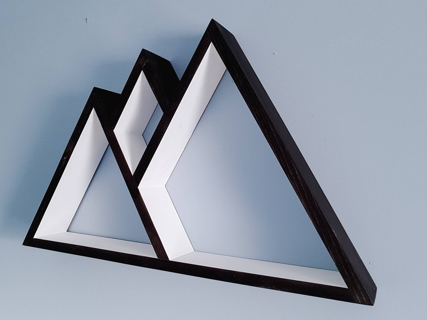 Mountain Shelf, Floating Shelf, Geometric Shelves, Mountain Shelf Decor, Wood Mountain Shelf, Mountain Shelves, White Shelves, Black Shelves