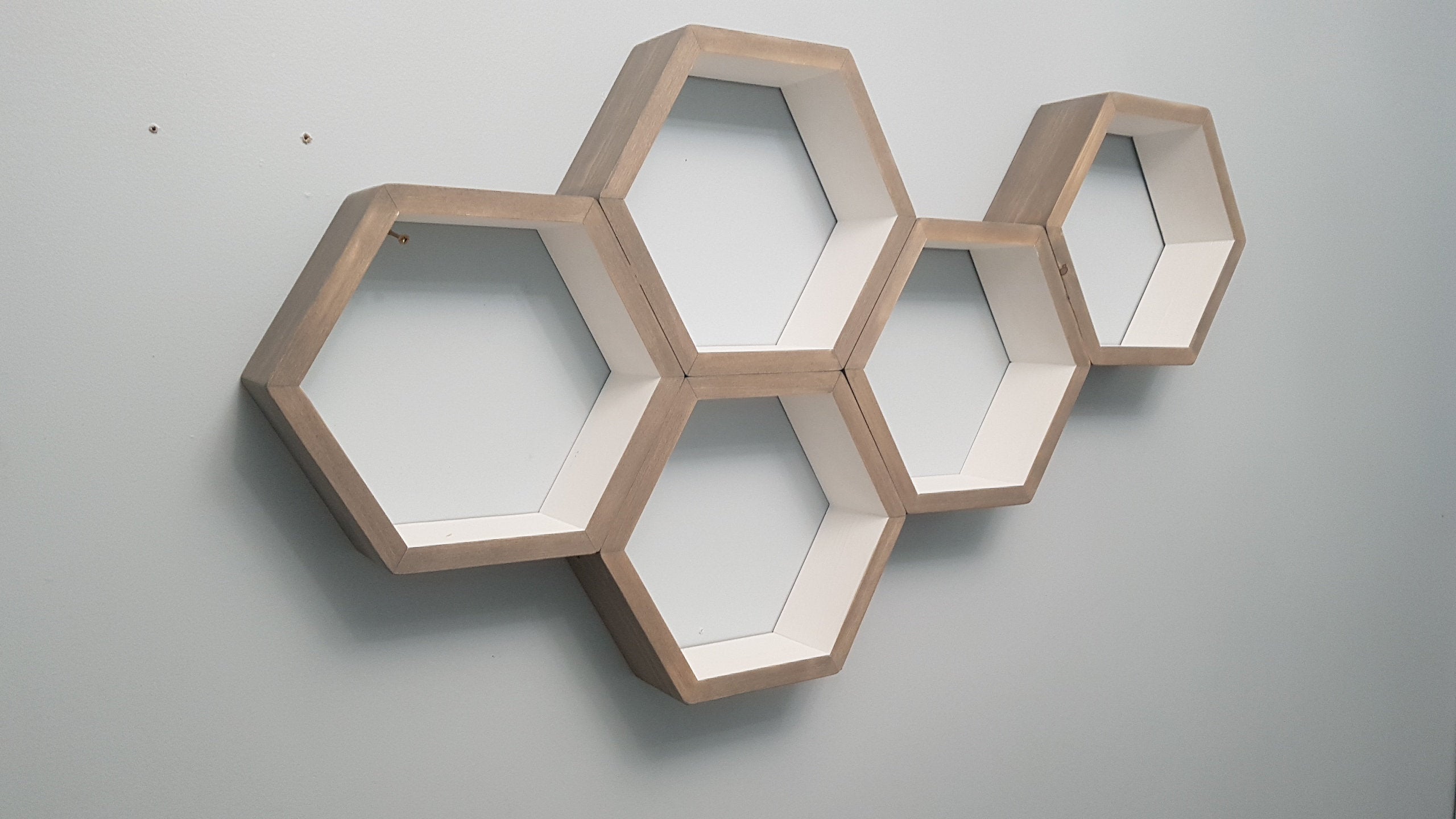 Large 16" Hexagon Shelves, Black Shelves, Floating Shelves, Bedroom Shelves, Kitchen Wall Shelves, Modern Shelves, Living Room Shelves