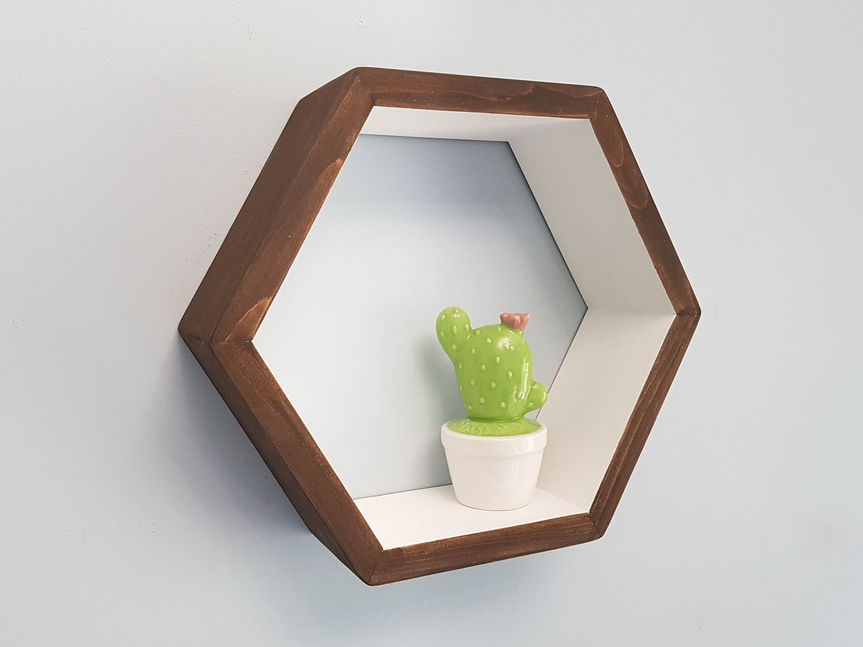 Hexagon Shelf Single 12", Floating Shelves, Decorative Shelves, Plant Shelves, Modern Shelves,  Living Room Shelves, White Shelves