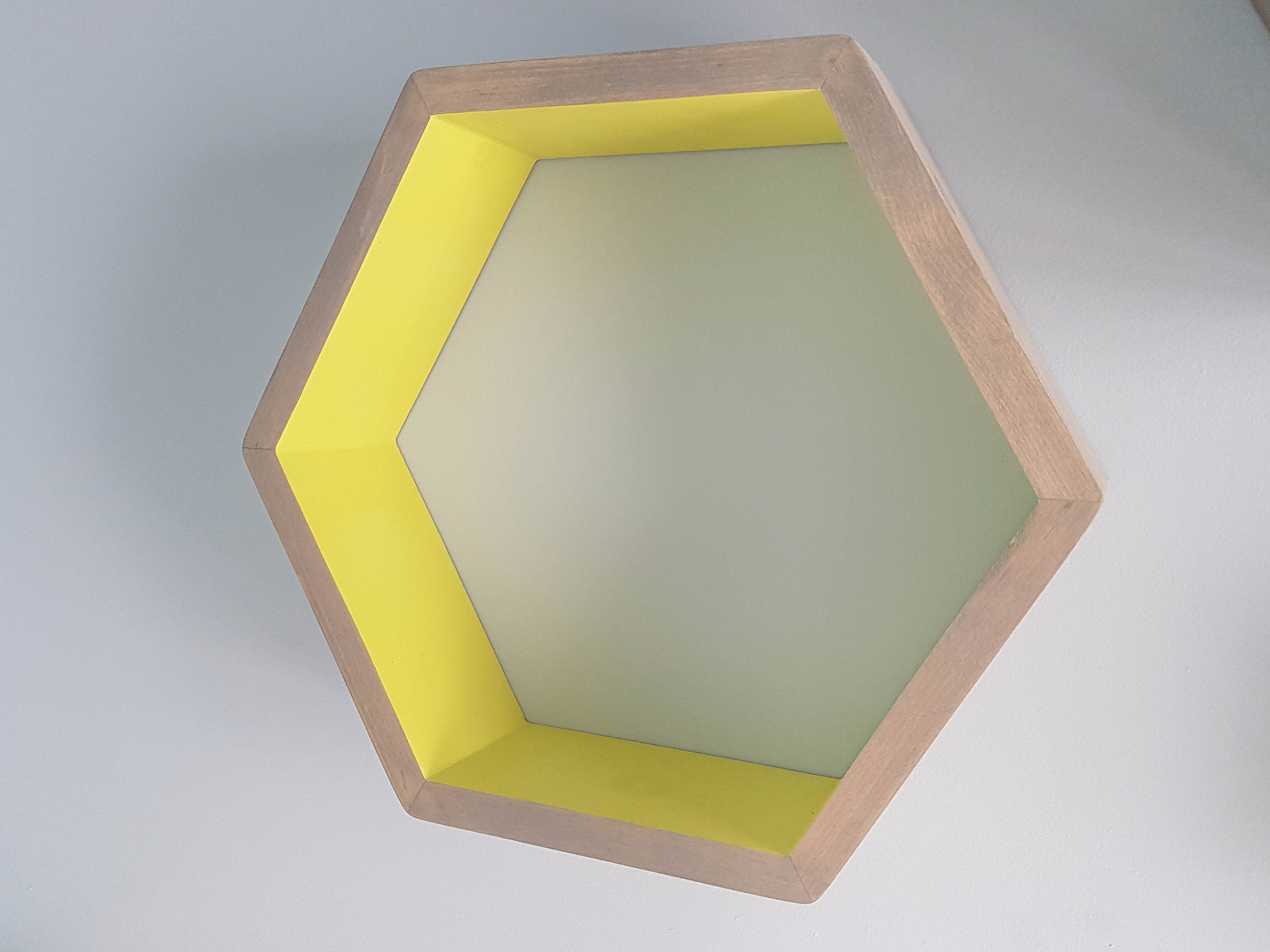 Hexagon Shelves Set of 8, Floating Shelves, Geometric Shelves, Hexagon Shelf, Modern Shelves,  Living Room Shelves, Office Decor Shelves