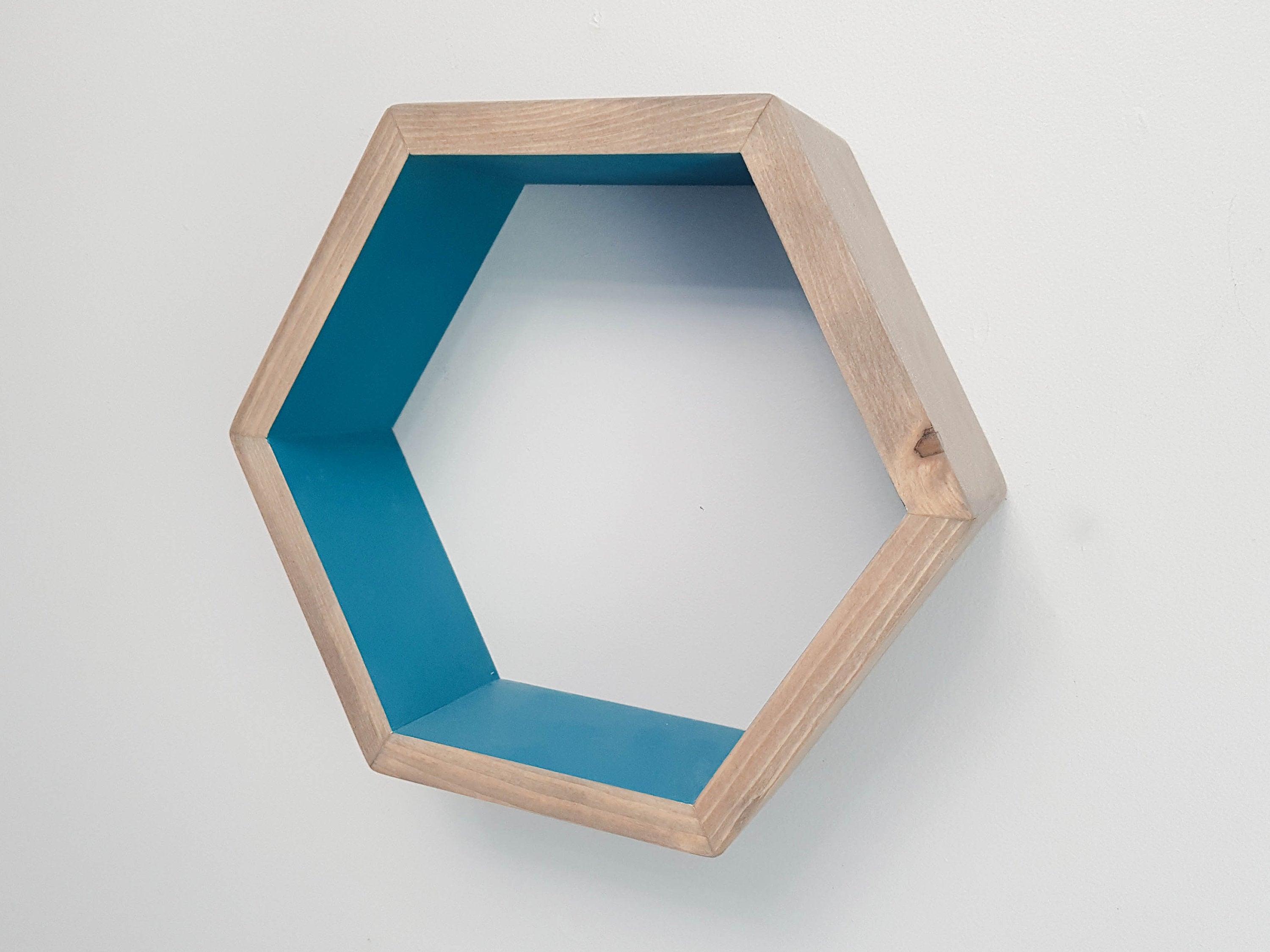 Hexagon Shelf 14", With Mid Shelves Honeycomb Shelf, Floating Shelves, Geometric Shelves, Hexagon Shelves, Modern Shelf, Living Room Shelves