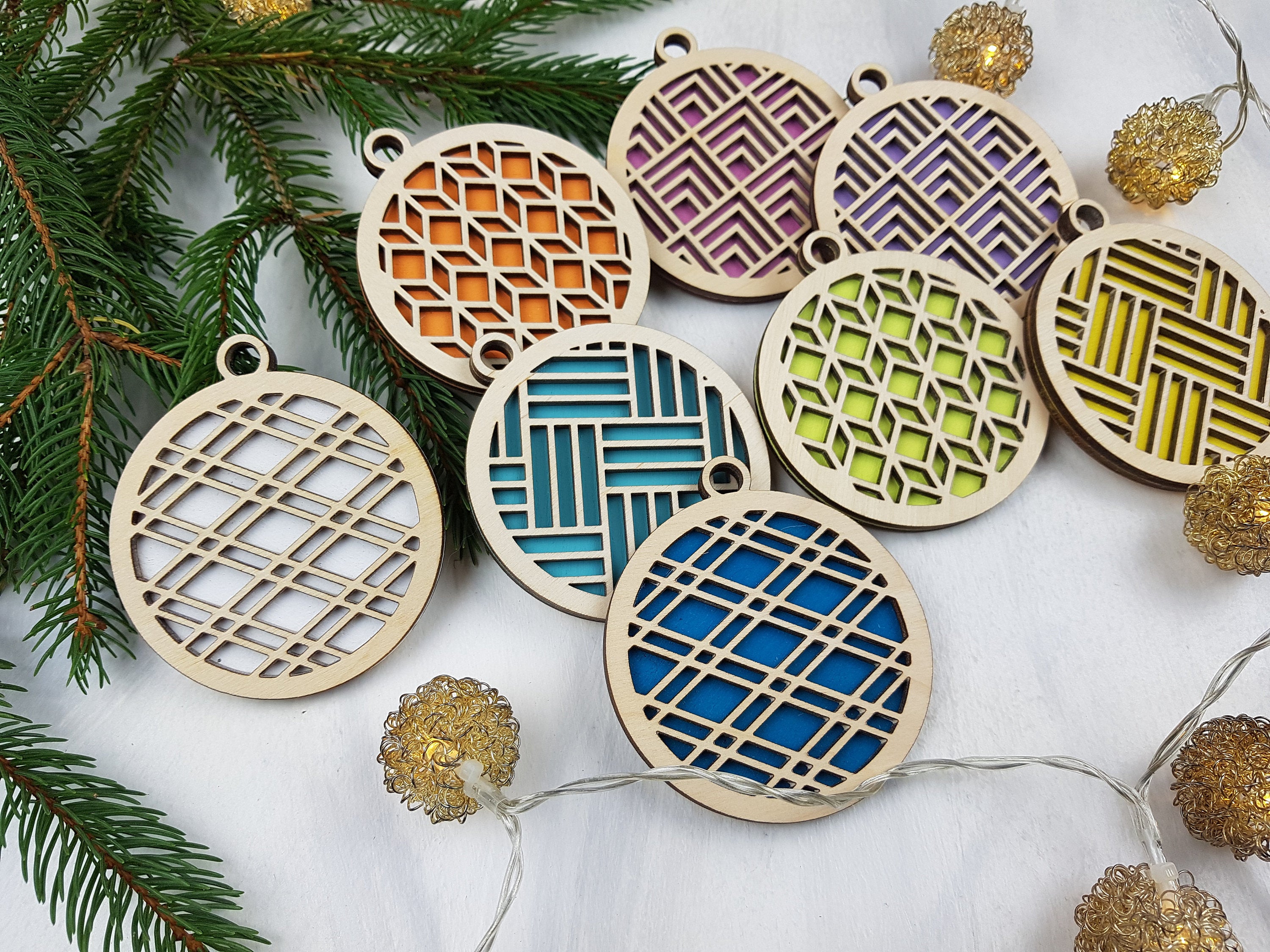 Unique Christmas Ornaments, Colorful Ornament, Candy Color Ornaments Natural