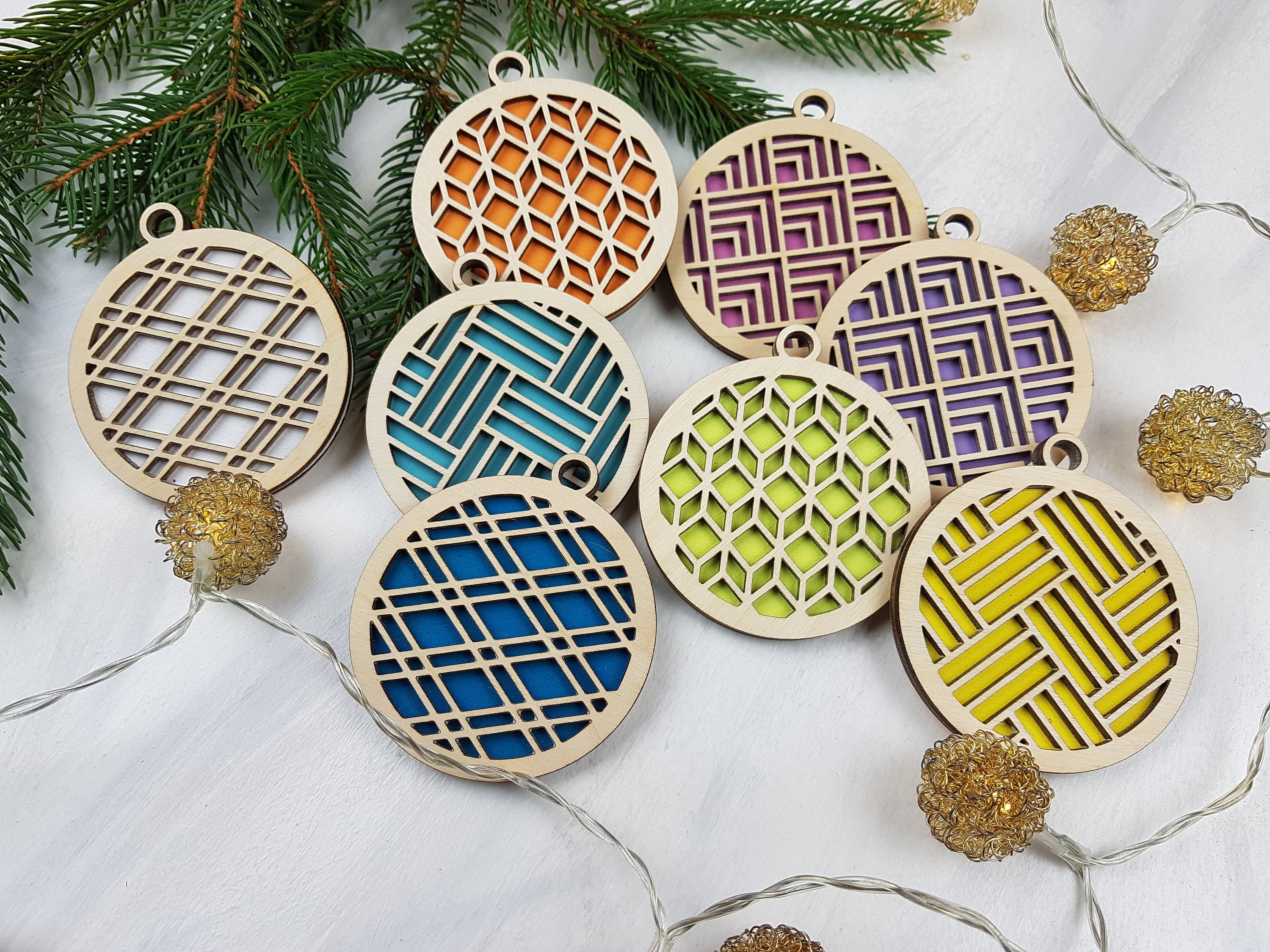 Unique Christmas Ornaments, Colorful Ornament, Candy Color Ornaments Natural