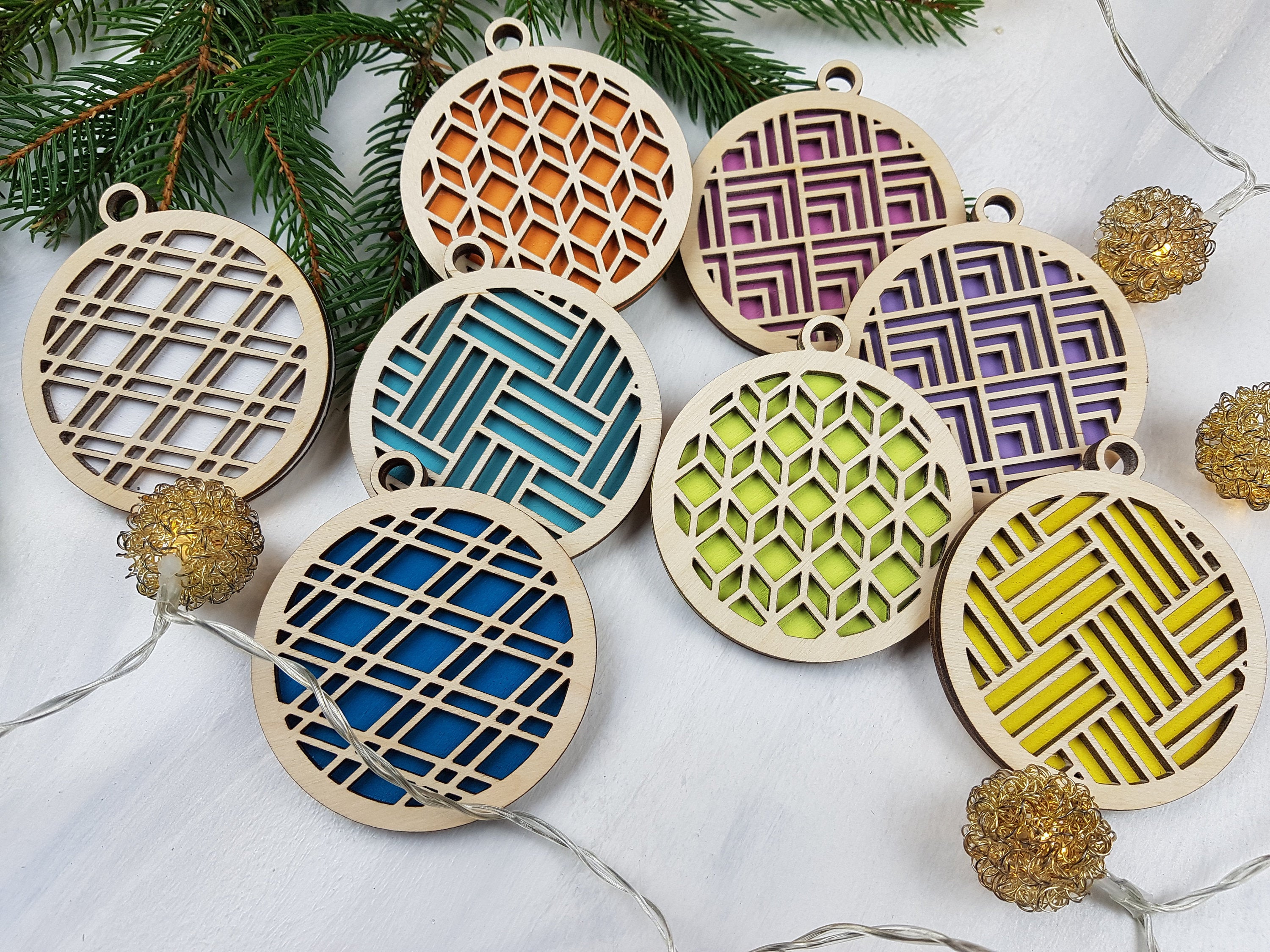 Unique Christmas Ornaments, Colorful Ornament, Candy Color Ornaments Natural