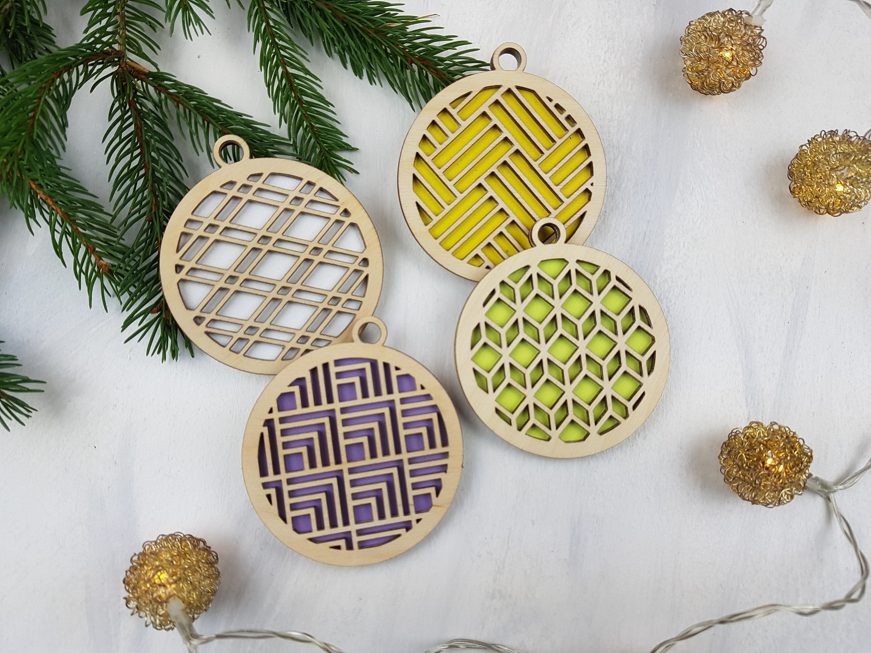 Unique Christmas Ornaments, Colorful Ornament, Candy Color Ornaments Natural