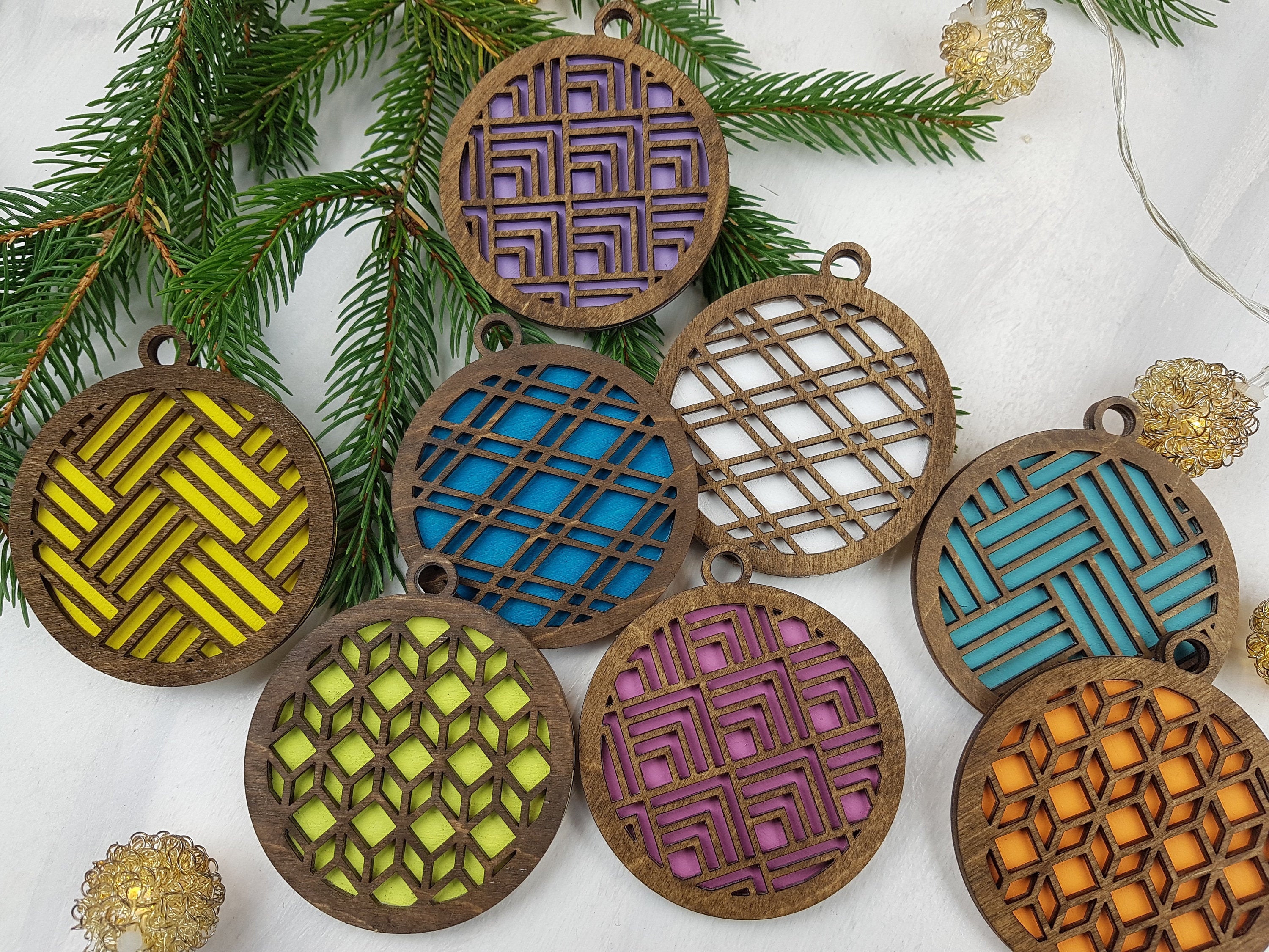 Unique Christmas Ornaments, Colorful Ornament, Candy Color Ornaments