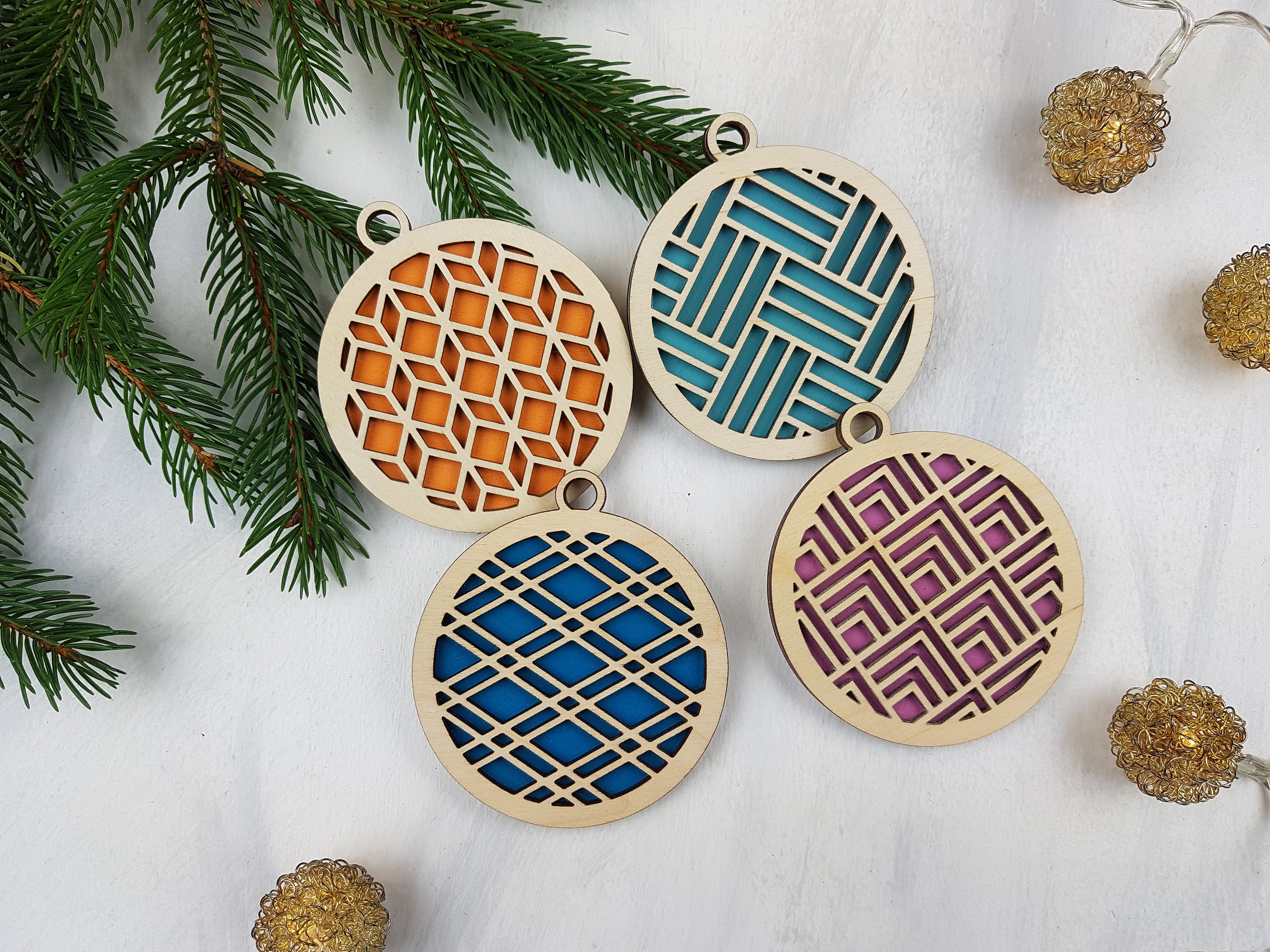 Unique Christmas Ornaments, Colorful Ornament, Candy Color Ornaments Natural