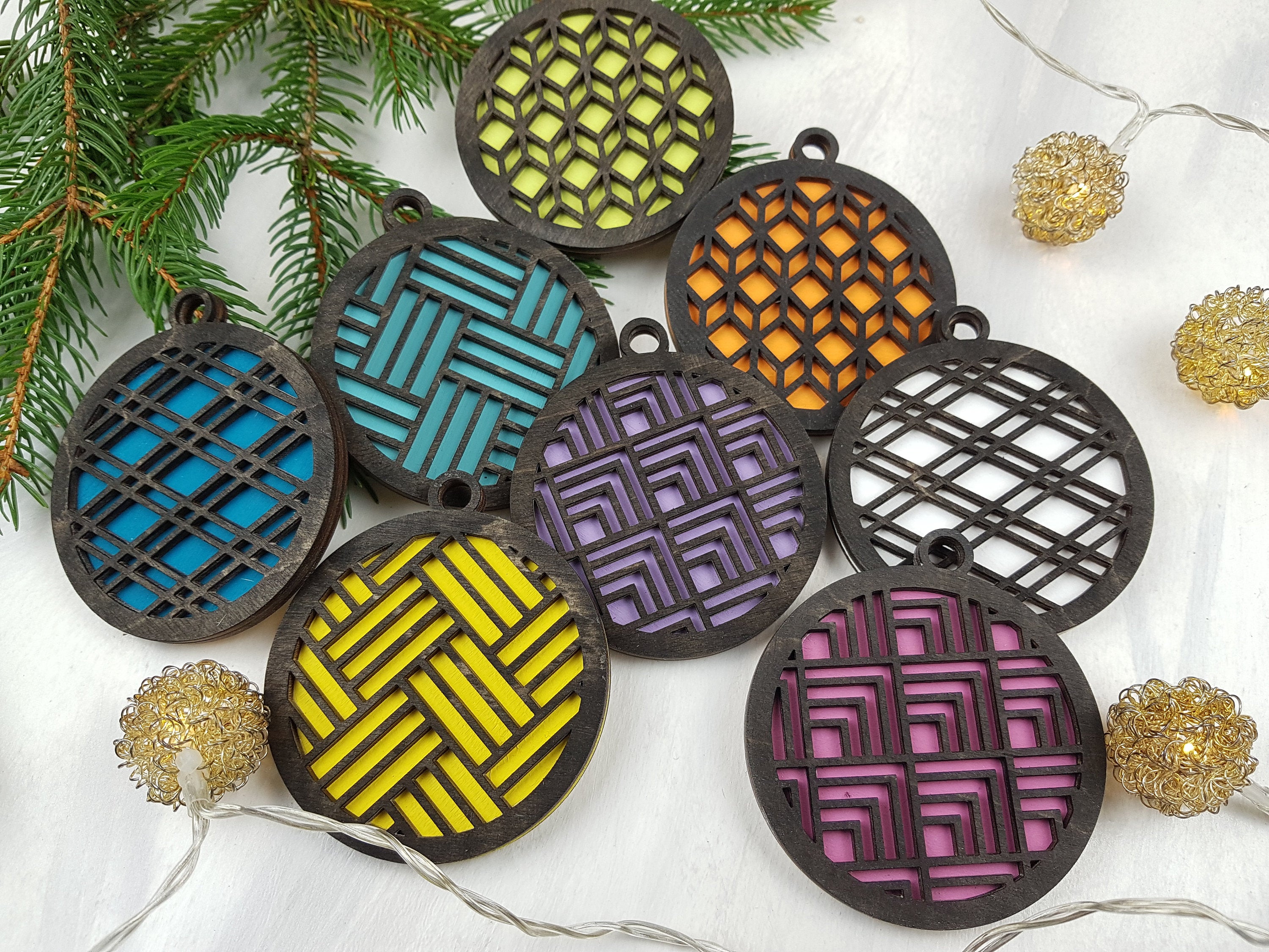 Unique Christmas Ornaments, Colorful Ornament, Candy Color Ornaments